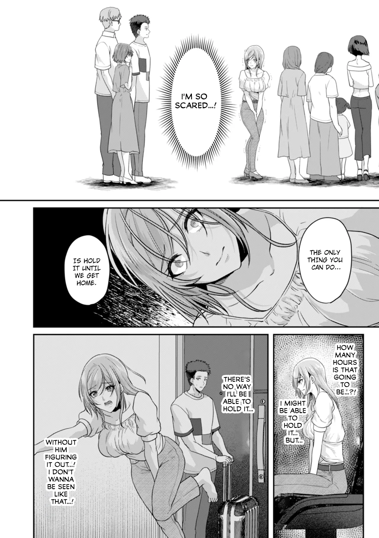 Manin Densha de Shikkin Sunzen!? Chikan Danshi no Ijiwaru na Yubi de Ikasare Tsuzuketa OL | Almost Pissing on a Crowded Train?! #1-16 page 292 - big breasts chastity belt hentai manga - read online free