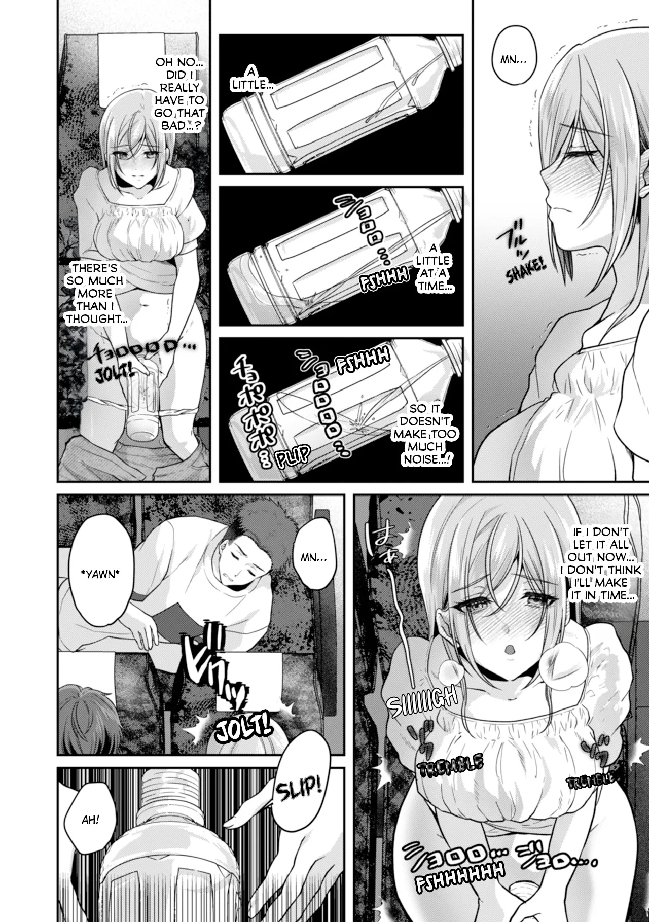 Manin Densha de Shikkin Sunzen!? Chikan Danshi no Ijiwaru na Yubi de Ikasare Tsuzuketa OL | Almost Pissing on a Crowded Train?! #1-16 page 296 - big breasts chastity belt hentai manga - read online free