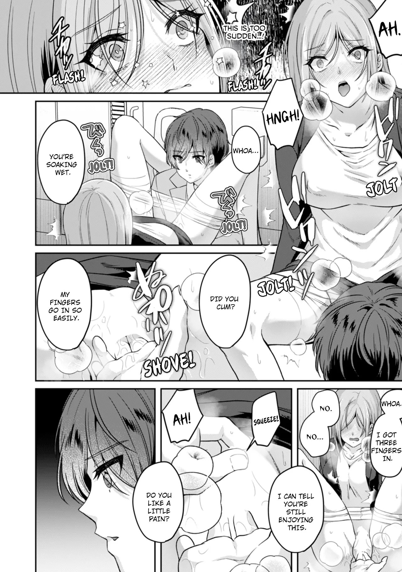 Manin Densha de Shikkin Sunzen!? Chikan Danshi no Ijiwaru na Yubi de Ikasare Tsuzuketa OL | Almost Pissing on a Crowded Train?! #1-16 page 43 - full censorship big breasts hentai manga - read online free