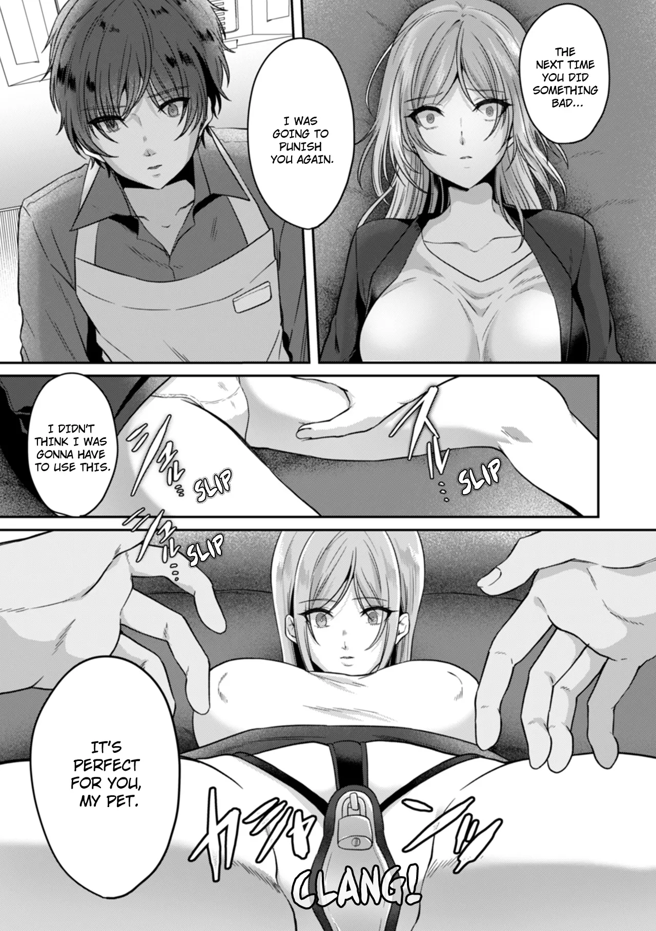 Manin Densha de Shikkin Sunzen!? Chikan Danshi no Ijiwaru na Yubi de Ikasare Tsuzuketa OL | Almost Pissing on a Crowded Train?! #1-16 page 92 - big breasts chastity belt hentai manga - read online free