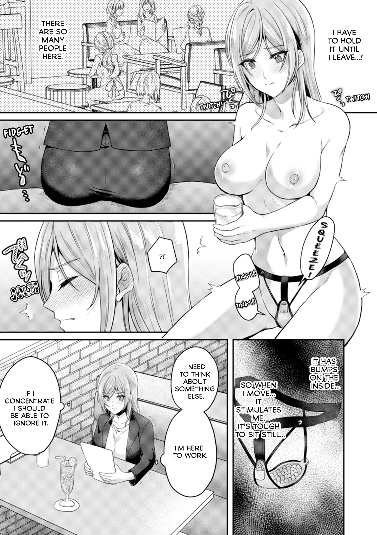 Manin Densha de Shikkin Sunzen!? Chikan Danshi no Ijiwaru na Yubi de Ikasare Tsuzuketa OL | Almost Pissing on a Crowded Train?! #1-16 page 96 - big breasts chastity belt hentai manga - read online free
