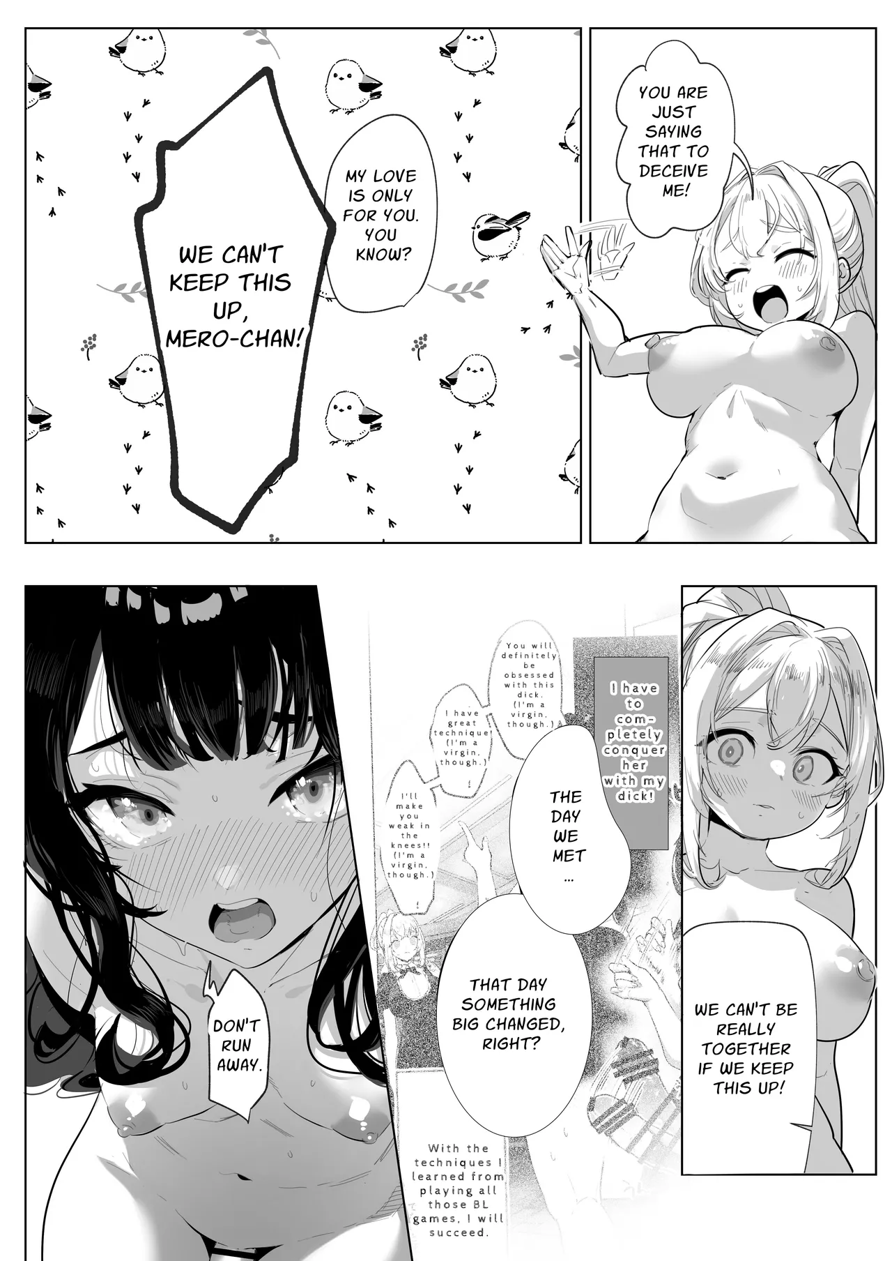 Futanari Akuyaku Reijou ni Tensei shita no de Otomege no Heroine o Kouryaku Shimasu 3 | I've Been Reincarnated As A Futanari Villainess, So I'm Conquering The Heroine Of The Otome Game 3 page 9 original parody - futanari sweating hentai manga - read online free