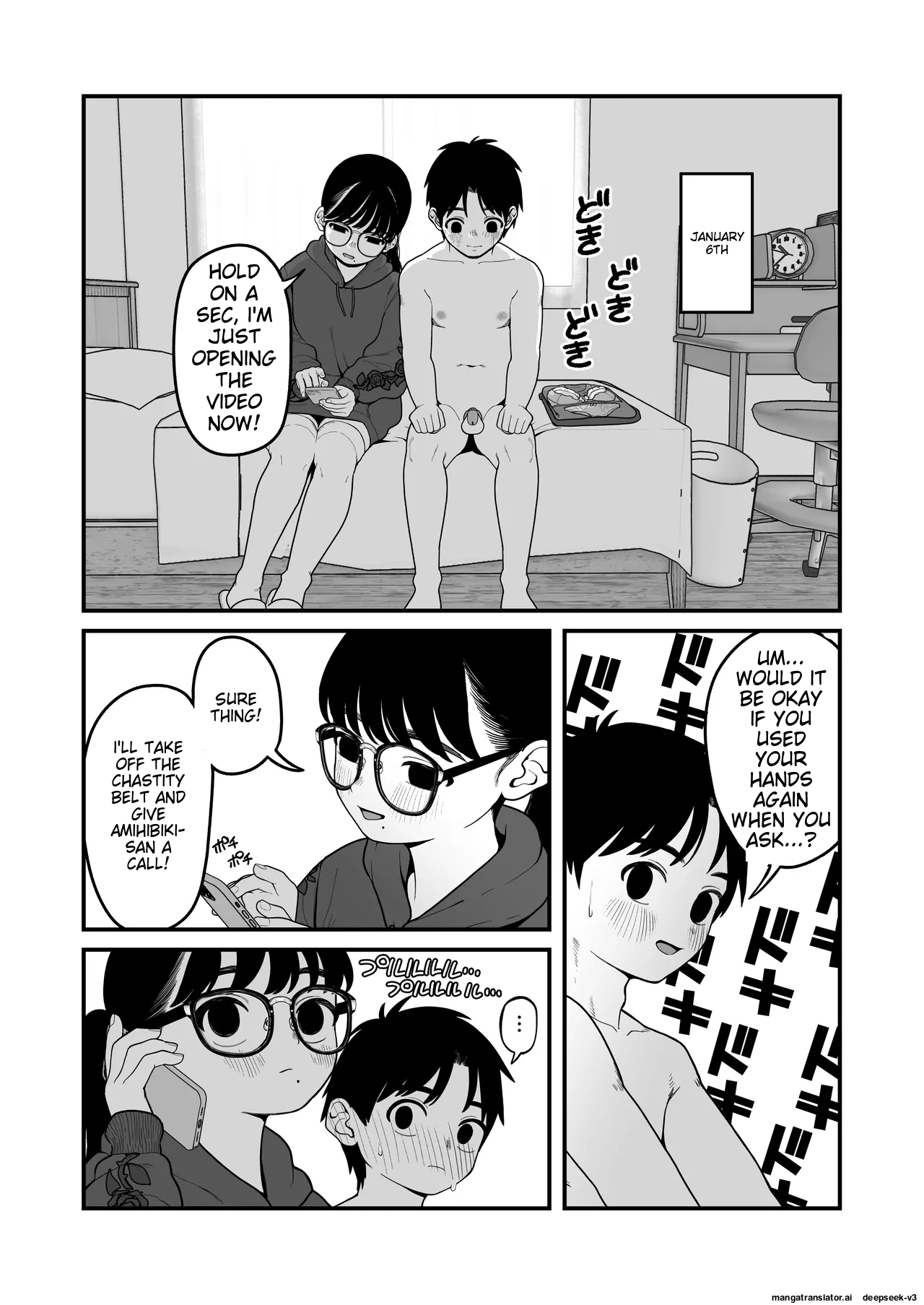 [Yumekawa Dododo-chan] Boku to Kanojo to Goshujin-sama no Fuyuyasumi 1-3 [English] page 100 original parody - big penis big areolae hentai manga - read online free