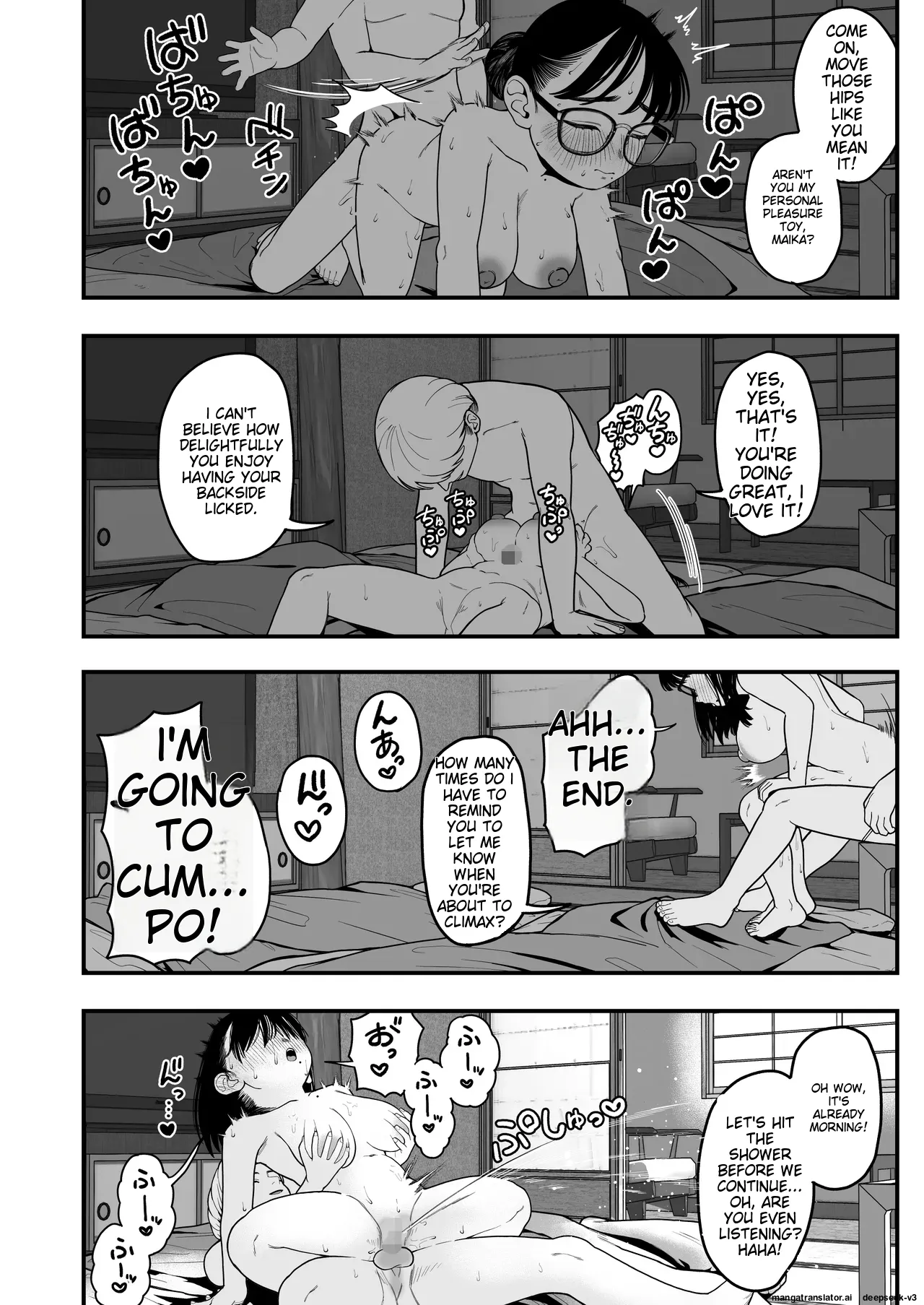 [Yumekawa Dododo-chan] Boku to Kanojo to Goshujin-sama no Fuyuyasumi 1-3 [English] page 104 original parody - big penis big areolae hentai manga - read online free