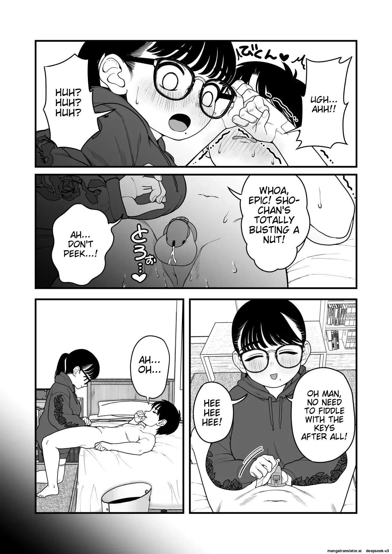 [Yumekawa Dododo-chan] Boku to Kanojo to Goshujin-sama no Fuyuyasumi 1-3 [English] page 115 original parody - big penis big areolae hentai manga - read online free