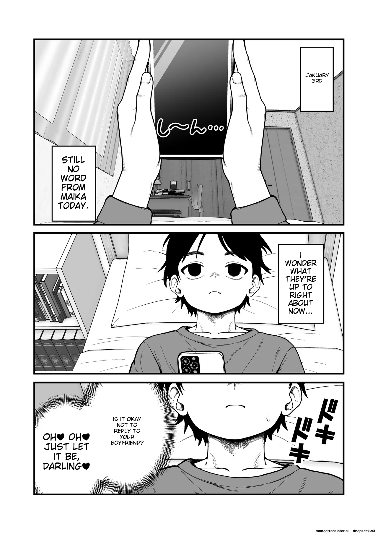 [Yumekawa Dododo-chan] Boku to Kanojo to Goshujin-sama no Fuyuyasumi 1-3 [English] page 94 original parody - big penis big areolae hentai manga - read online free