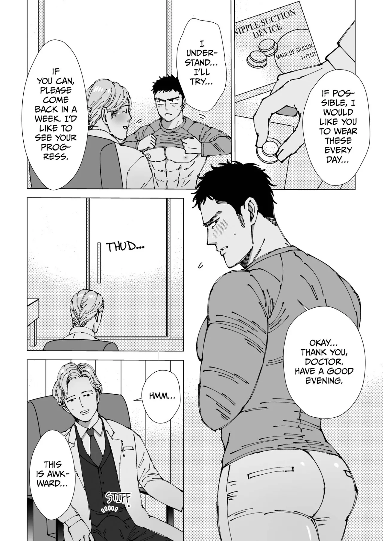 Sawatte Tatasete, Kanbotsu Chikubi. | Touch Me and Make My Inverted Nipples Hard Chapters 1-3 page 12 - muscle lab coat hentai manga - read online free