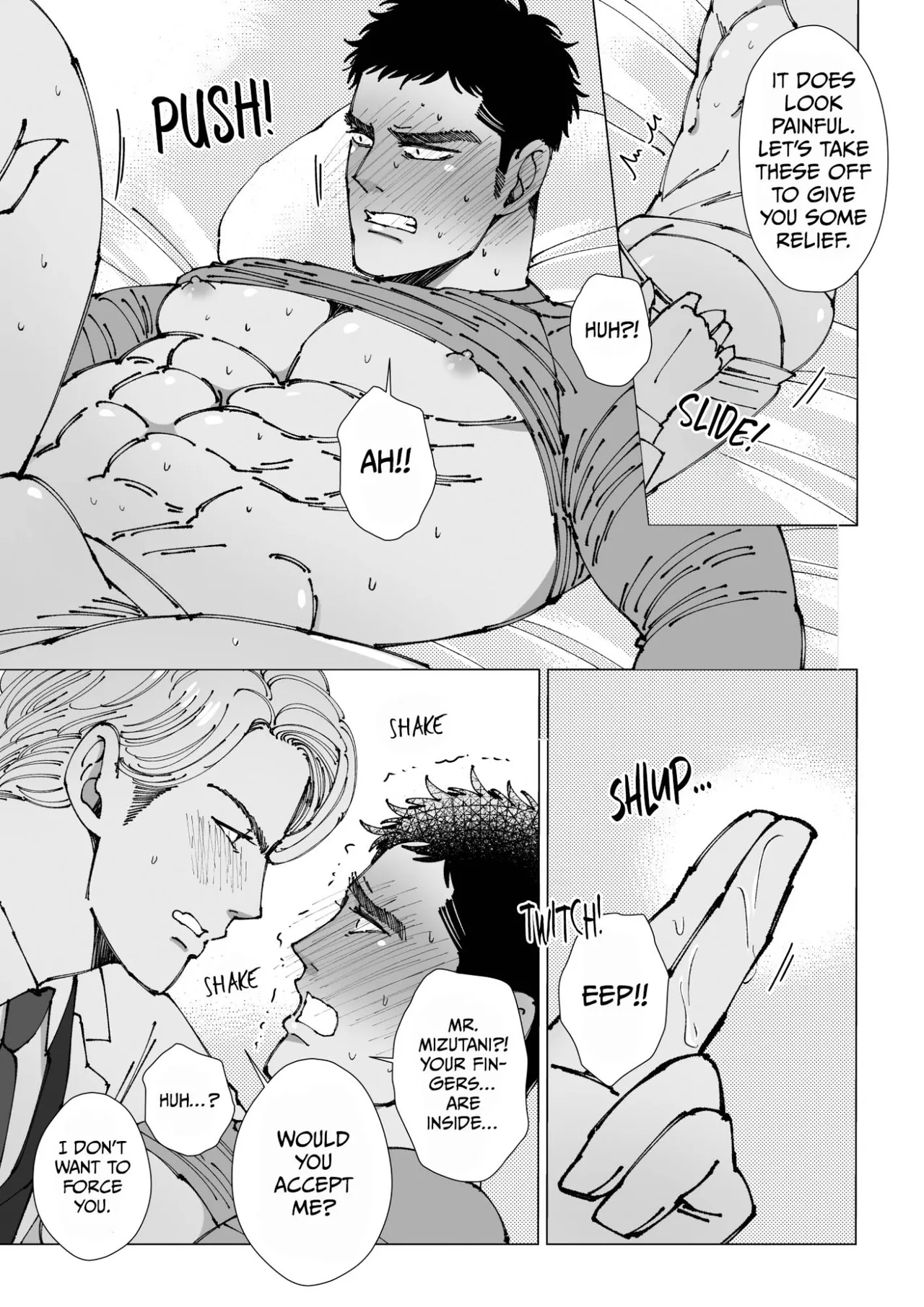 Sawatte Tatasete, Kanbotsu Chikubi. | Touch Me and Make My Inverted Nipples Hard Chapters 1-3 page 22 - muscle lab coat hentai manga - read online free