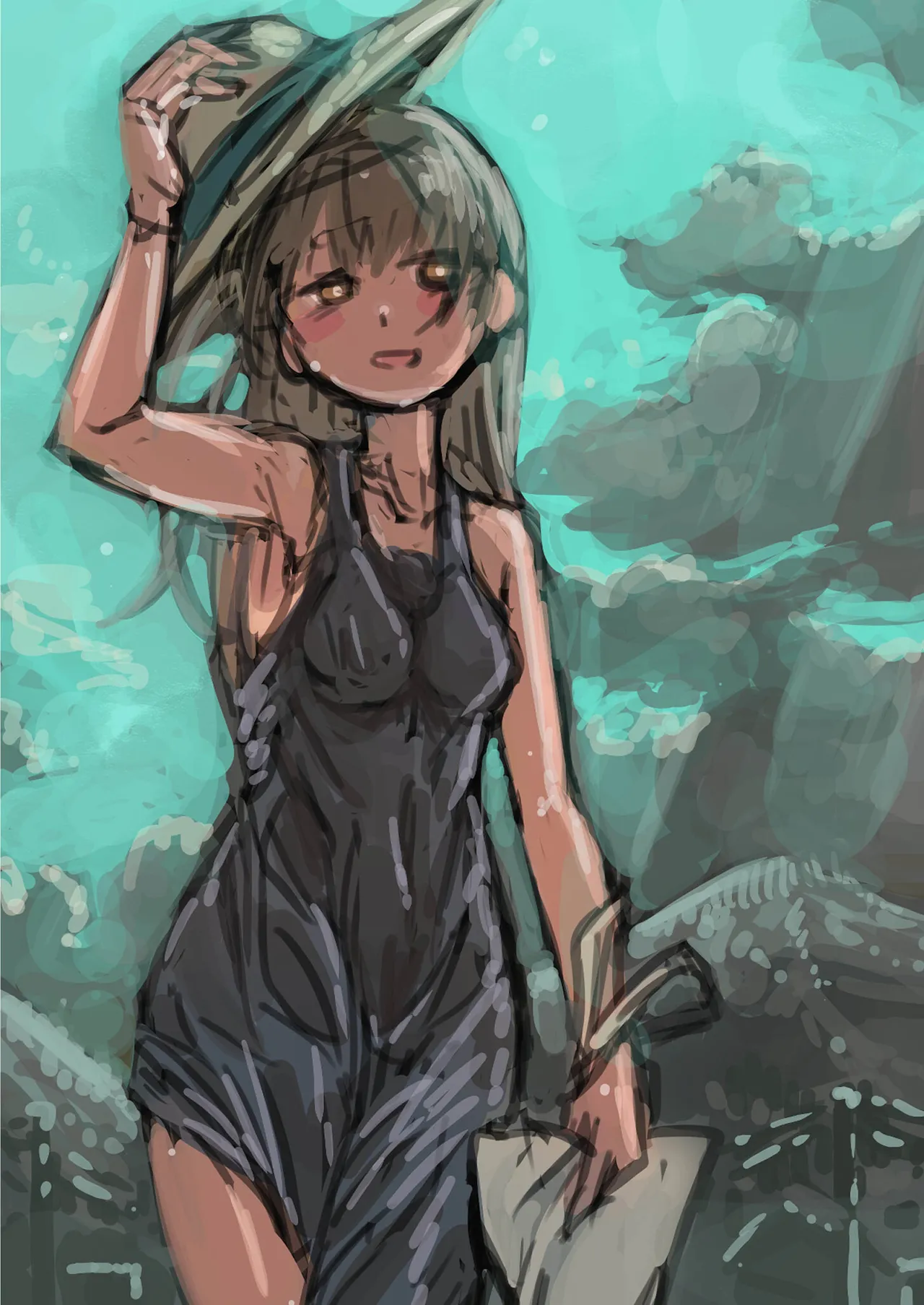 Hiyake Bishoujo ga Yuuwaku Shite Kurunda ga page 179 - swimsuit story arc hentai manga - read online free