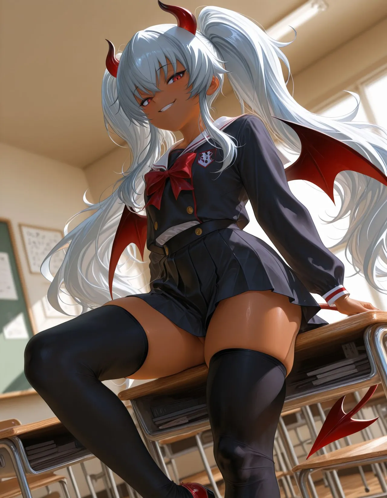 褐色#182 グリムアロエ grim aloe nsfw  褐色生活_DSL ai generated page 9 featuring grim aloe bomber girl parody - uncensored dark skin hentai manga - read online free