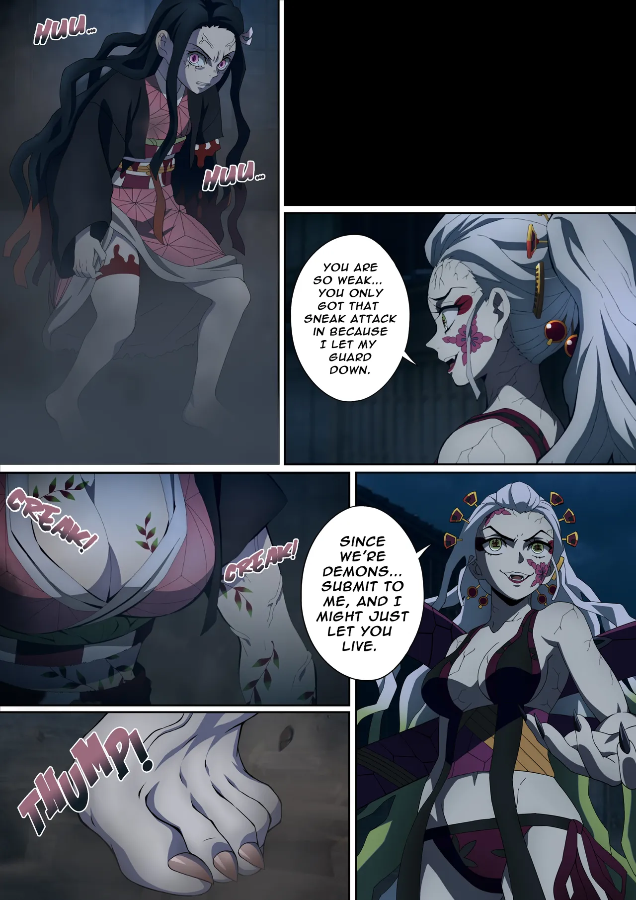 Daki’s Blood Demon Art: Trample 堕姫の血鬼術・紅蓮践踏 page 22 featuring tanjirou kamado kimetsu no yaiba parody - sole male full color hentai manga - read online free