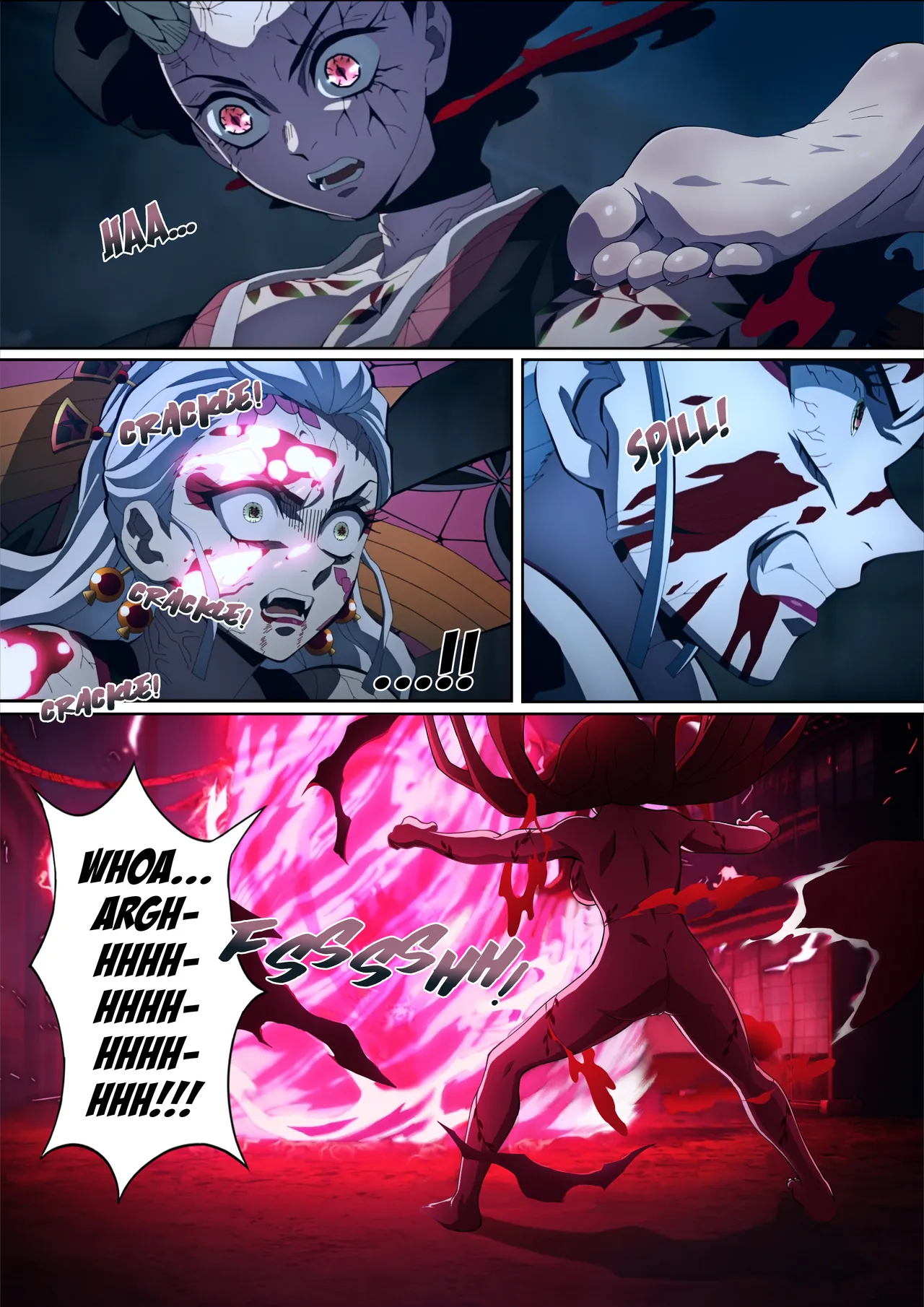Daki’s Blood Demon Art: Trample 堕姫の血鬼術・紅蓮践踏 page 29 featuring tanjirou kamado kimetsu no yaiba parody - sole male full color hentai manga - read online free