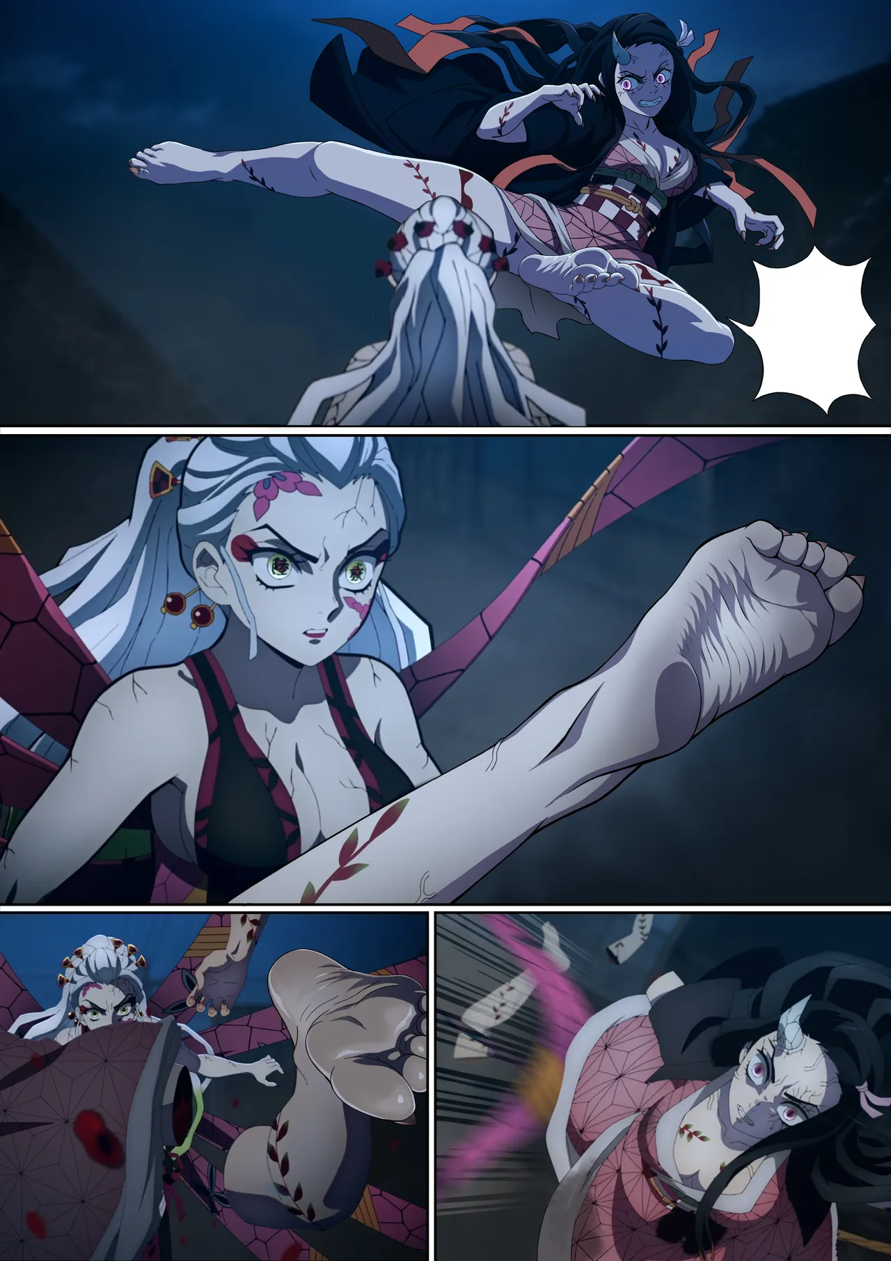 Daki’s Blood Demon Art: Trample 堕姫の血鬼術・紅蓮践踏 page 67 featuring nezuko kamado kimetsu no yaiba parody - big breasts humiliation hentai manga - read online free