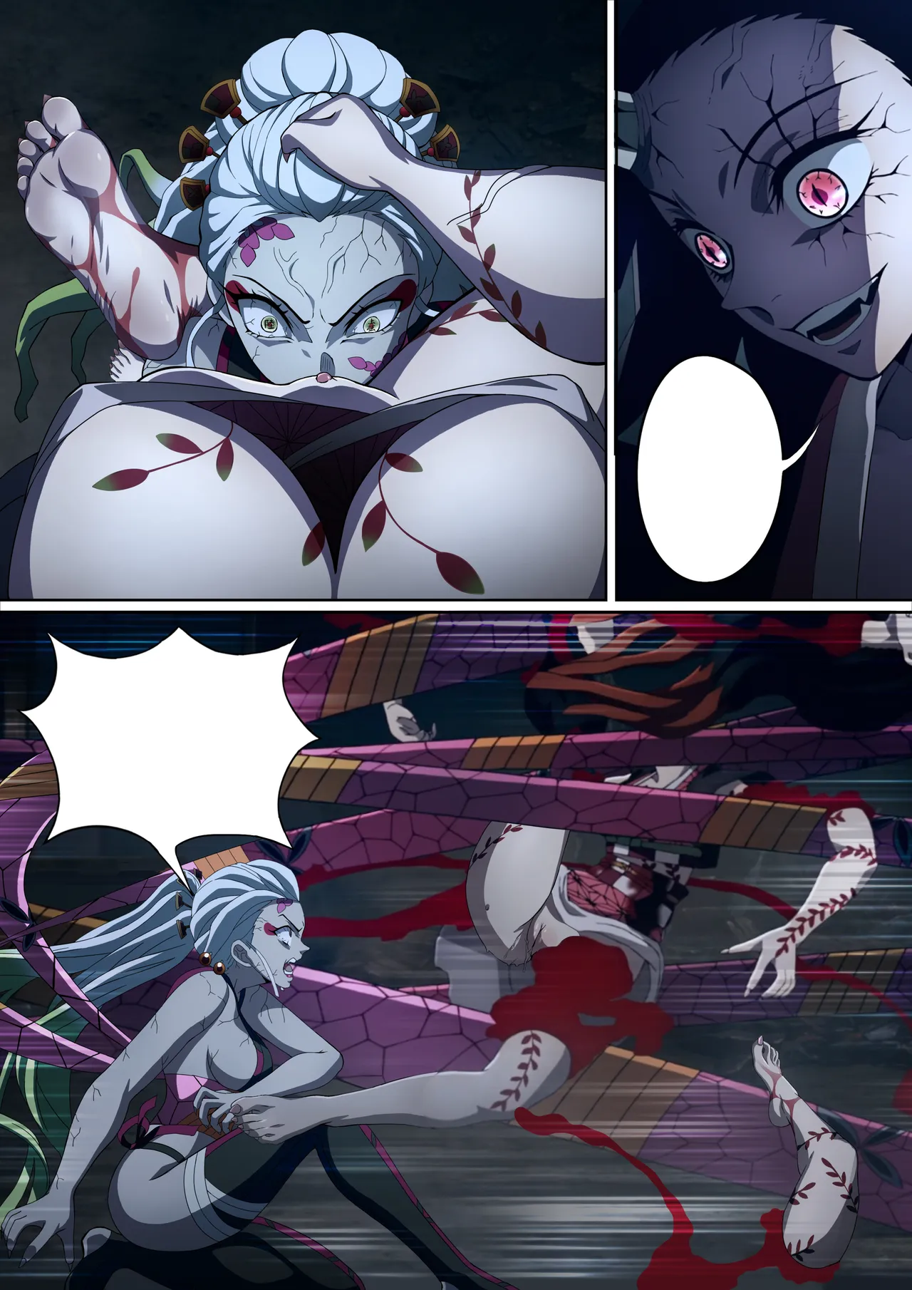 Daki’s Blood Demon Art: Trample 堕姫の血鬼術・紅蓮践踏 page 72 featuring tanjirou kamado kimetsu no yaiba parody - sole male full color hentai manga - read online free
