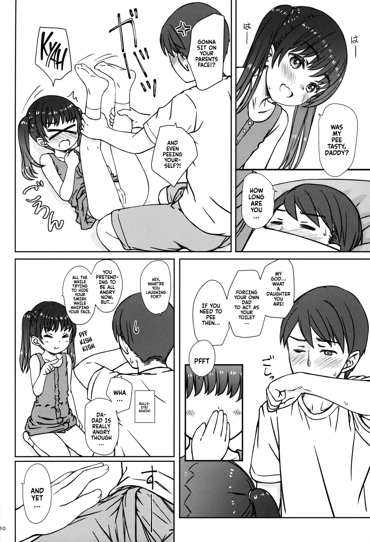 Page 10 of (C104) [Super Flat Lolinitron (Focke Wolf)] Mama ni wa Naisho no... | Don't tell mommy... [English] [Fallen Games]