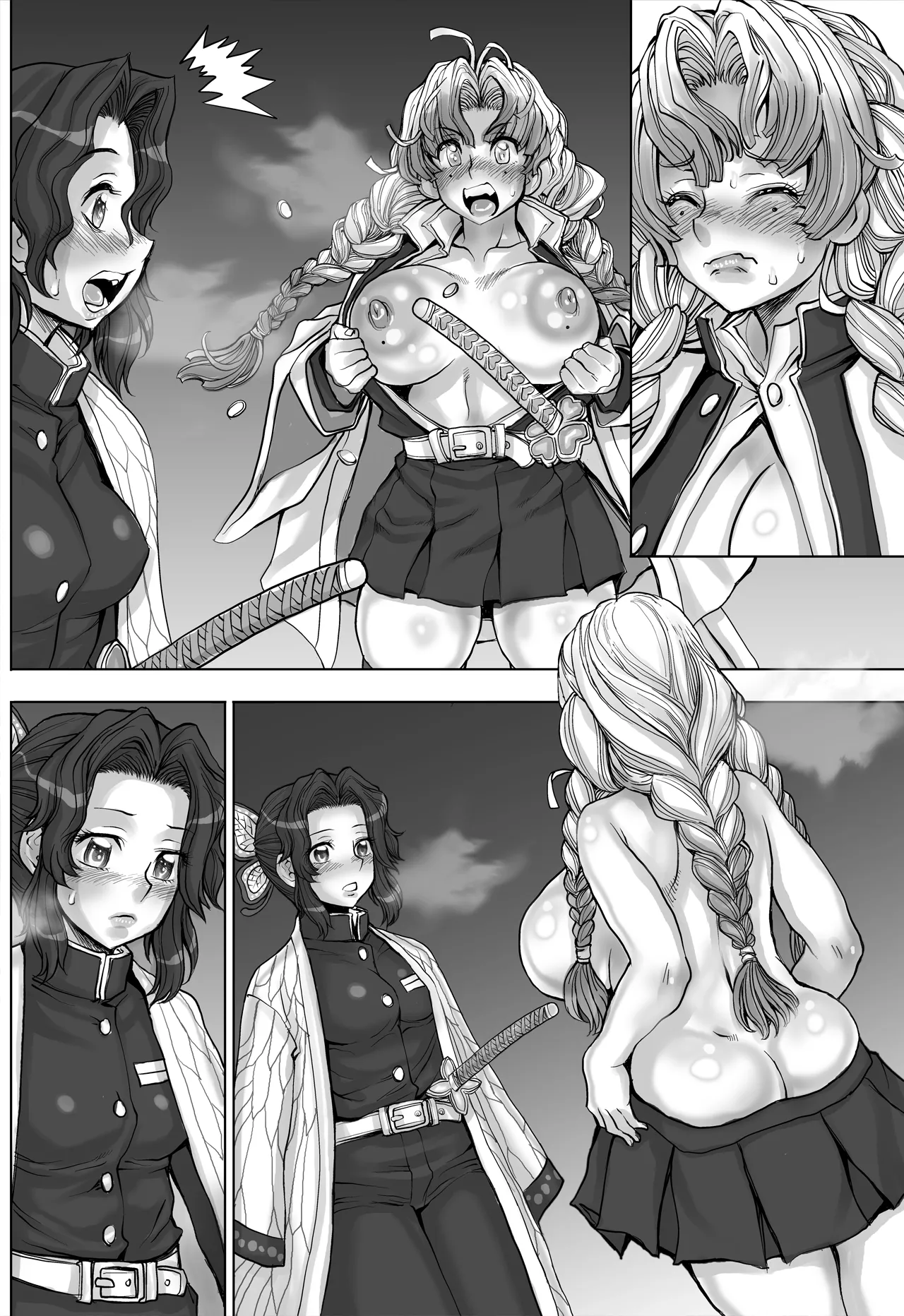 Zenra ni Mawashi de Sumou o Toranai to Derarenai Heya page 50 featuring shinobu kochou kimetsu no yaiba parody - hairy big breasts hentai manga - read online free