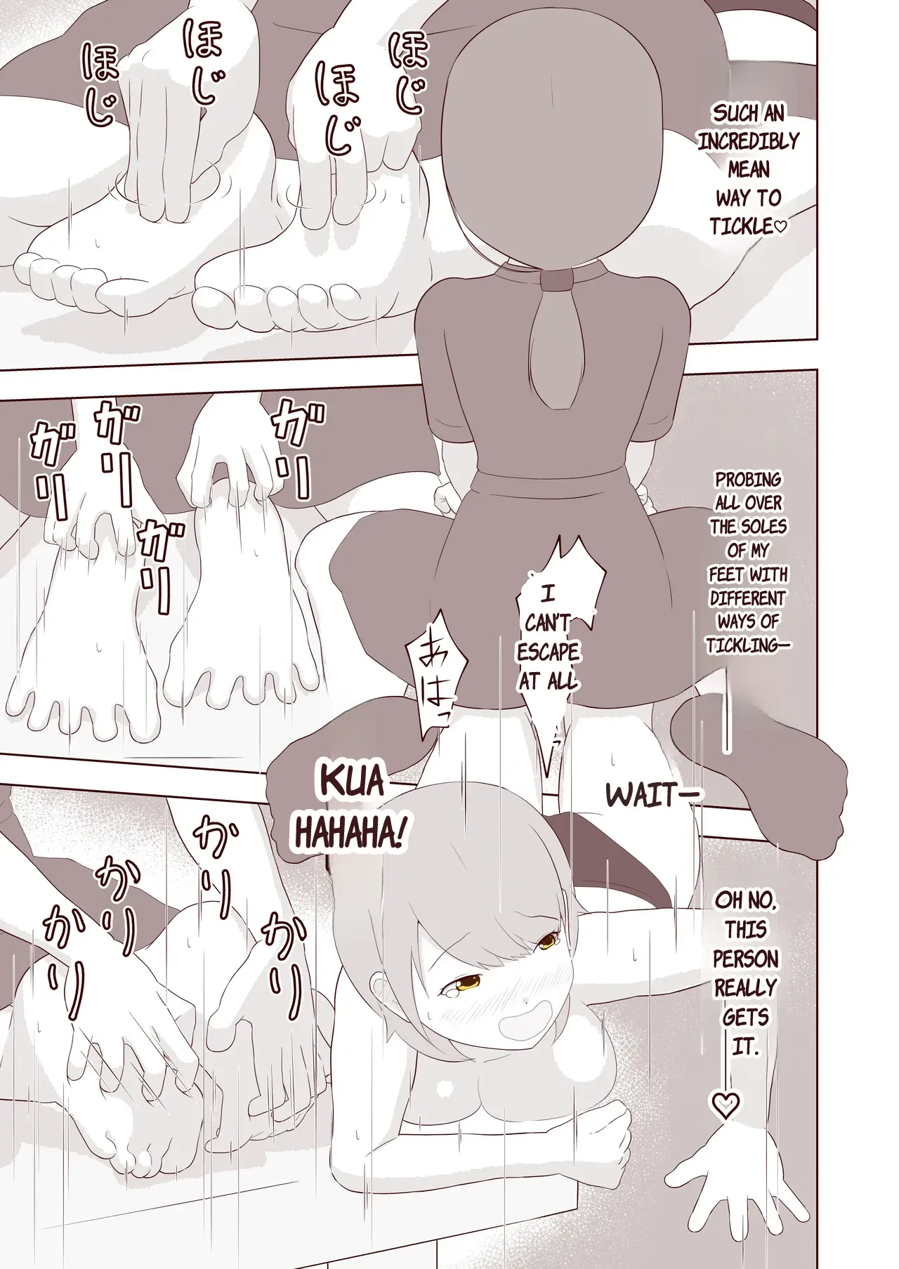 Ashi no Ura o Kusuguri Korogasaretai! | I want to have the soles of my feet tickled! page 14 original parody - rough translation yuri hentai manga - read online free
