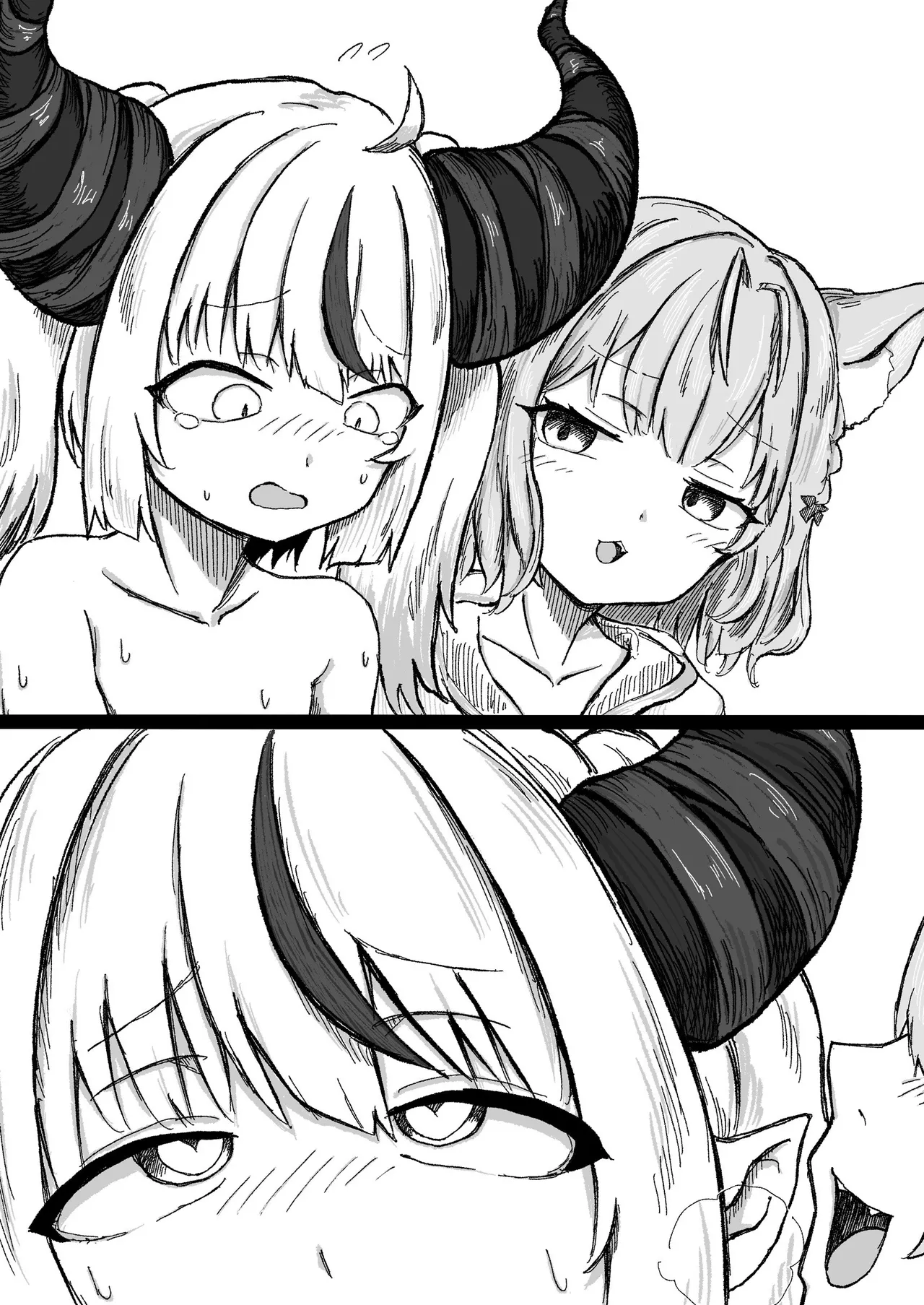 Wagahai no Ochinpo wa Isshou Doutei Desu page 9 featuring laplus darknesss hololive parody - kemonomimi horns hentai manga - read online free