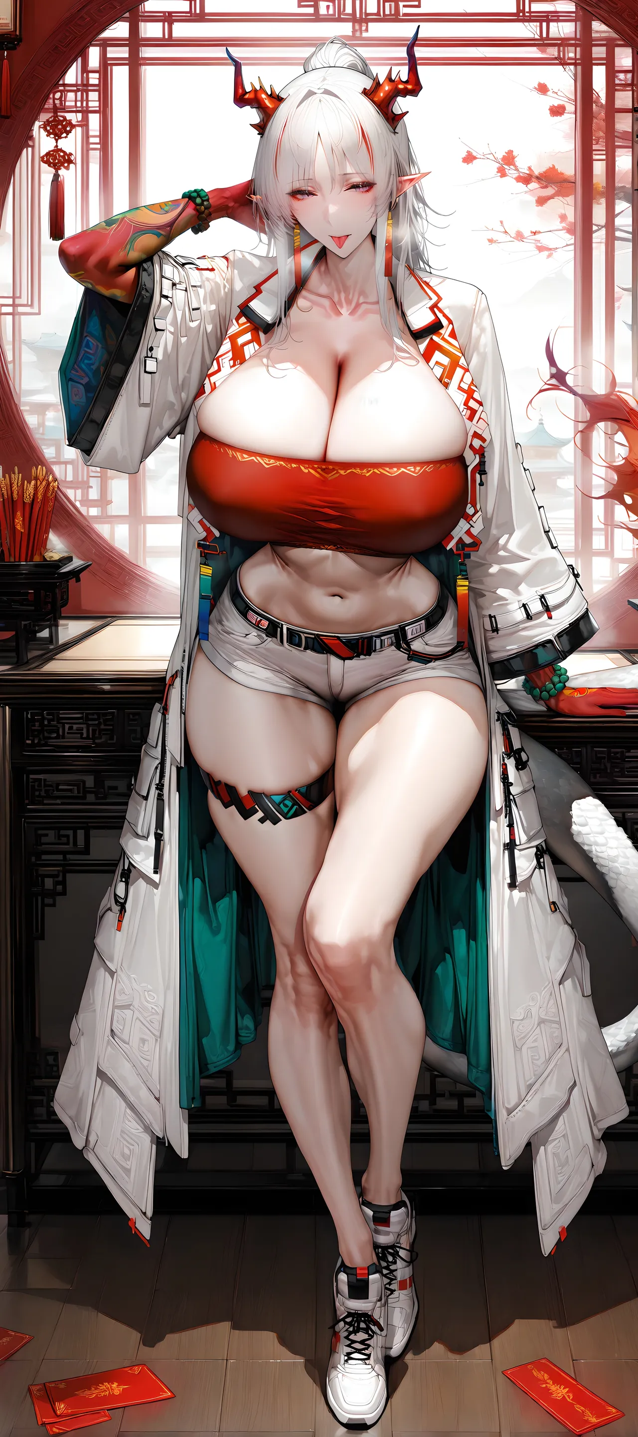 2025 新年快乐丨Happy New Year丨謹賀新年 巨乳加大分 jrjdf ai generated page 111 arknights parody - big breasts tail hentai manga - read online free