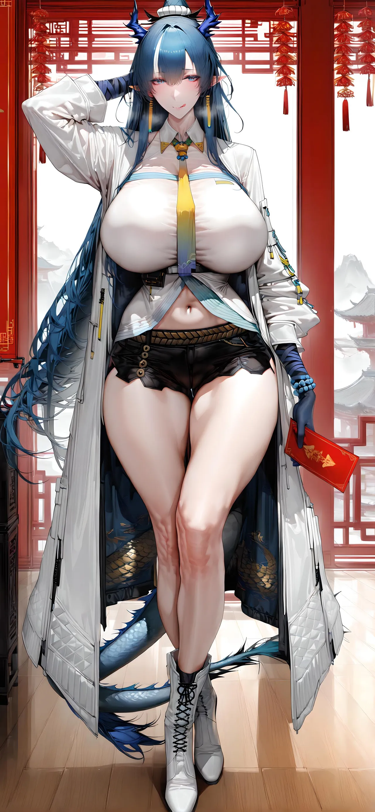 2025 新年快乐丨Happy New Year丨謹賀新年 巨乳加大分 jrjdf ai generated page 272 arknights parody - big breasts tail hentai manga - read online free