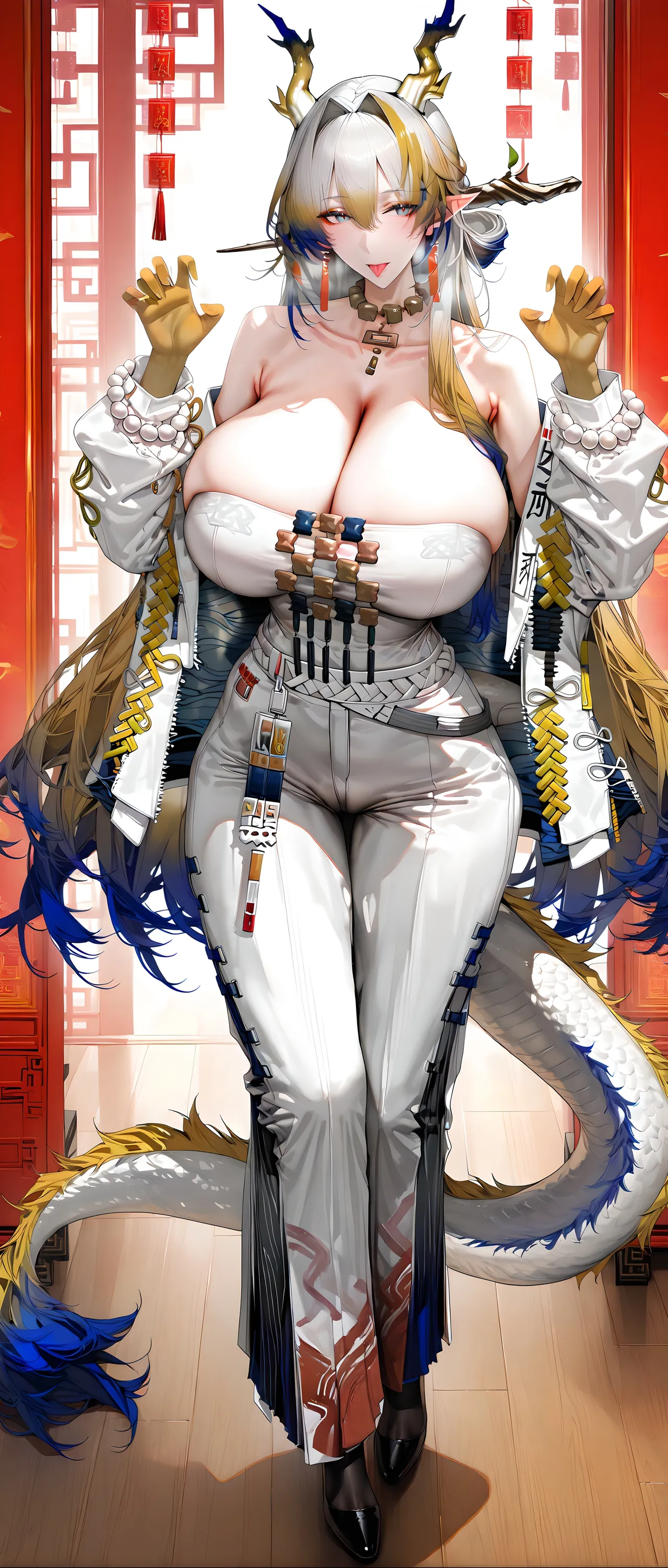 2025 新年快乐丨Happy New Year丨謹賀新年 巨乳加大分 jrjdf ai generated page 351 arknights parody - big breasts tail hentai manga - read online free