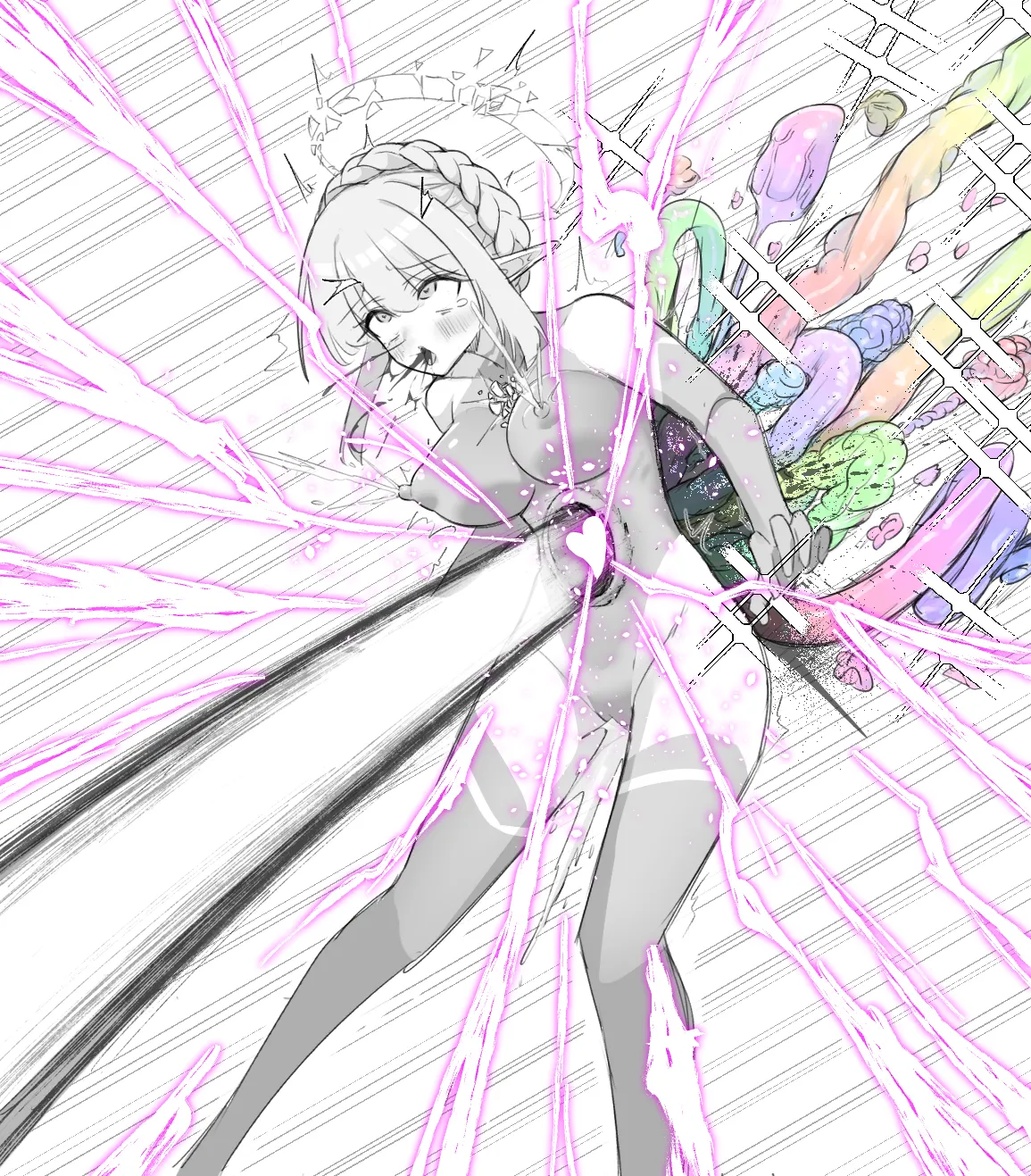 Super Goddess VS Space Superhuman page 13 original parody - ryona stockings hentai manga - read online free