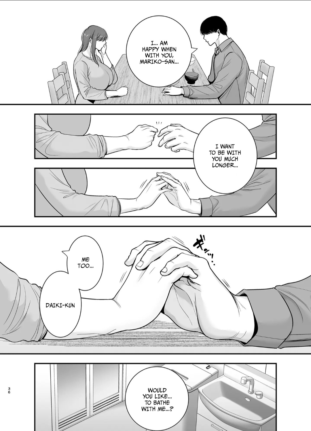 [Ogon Shinshi Club (Cloudy)] Mariko-san to Boku ~Beit Saki no Hitozuma to no Furin Kankei~ | Mariko-san and Me ~An Affair with a Married Woman from My Part-Time Job~ 2 [English] page 35 original parody - sole female sole male hentai manga - read online free