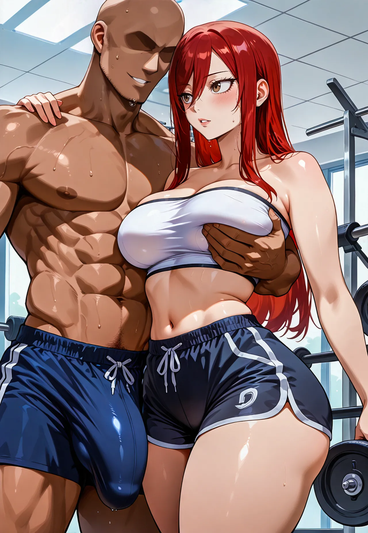 Erza gym session x BBC messingwithai ai generated - Page 11