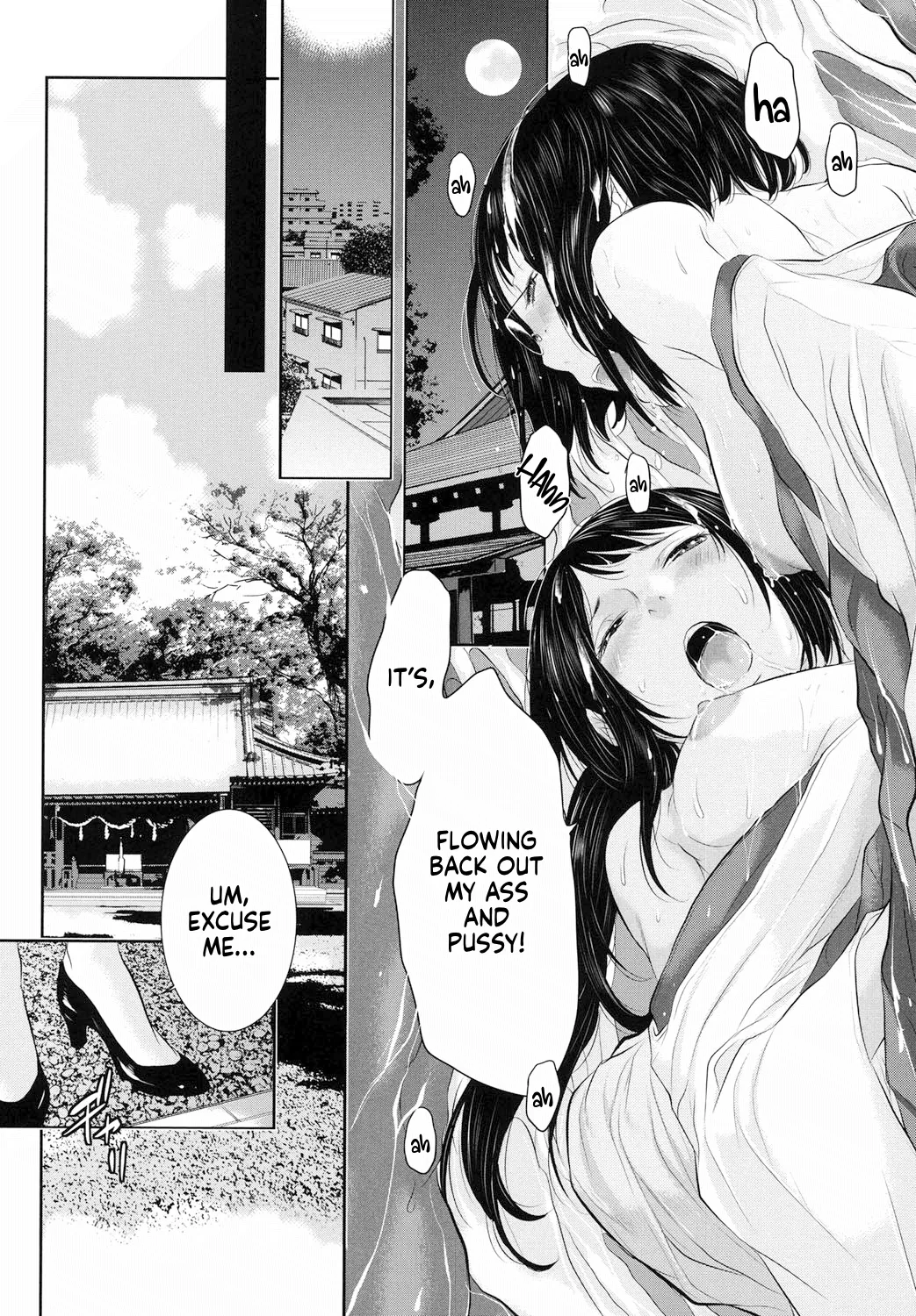 Miko no Iru Machi | The Town of Mikos page 134 - miko mmf threesome hentai manga - read online free