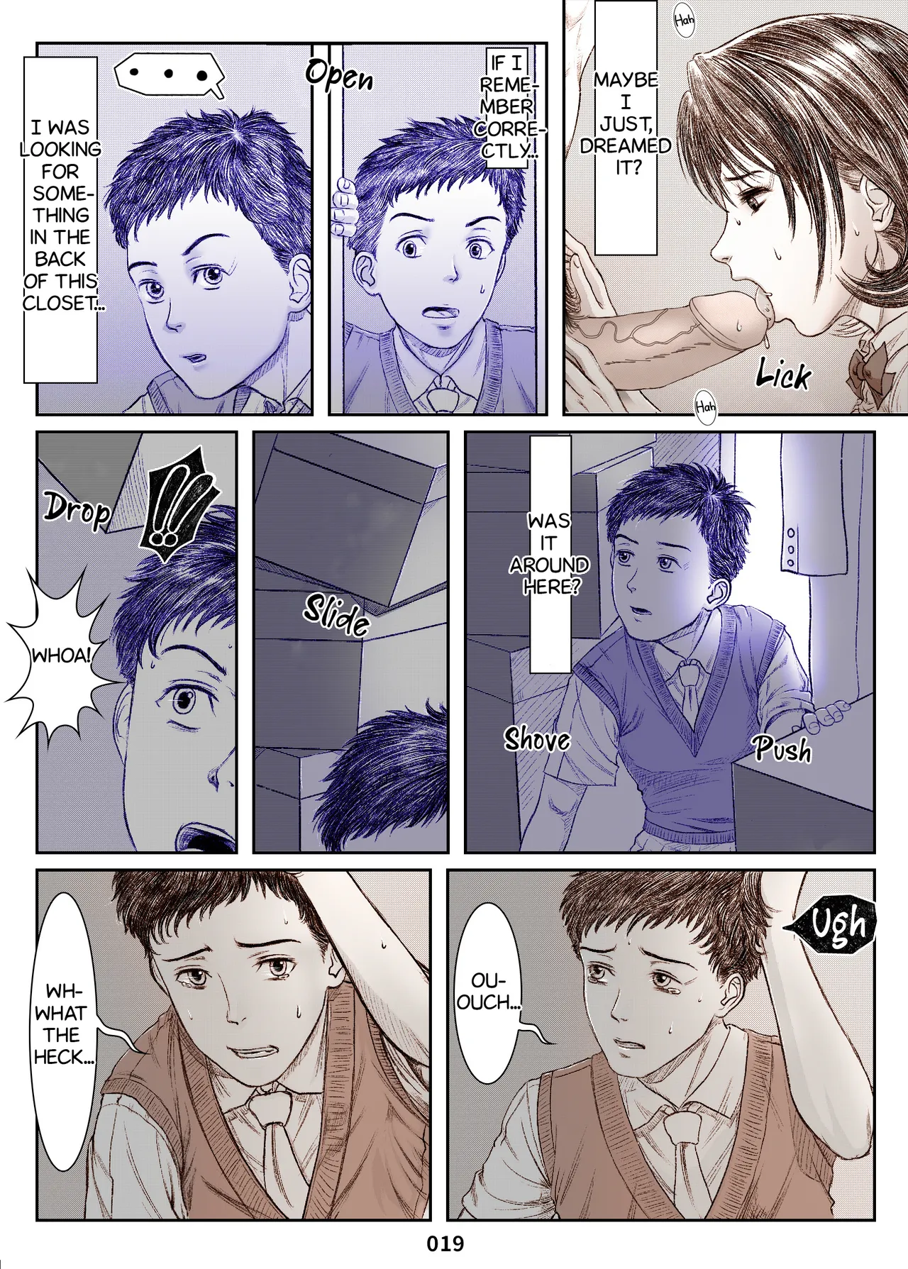 [Shimoda Nekomaru] Natsu e no Closet ~Time Slip Haha Netorare~ | Closet to Summer ~Time Slip Mother Netorare~ [English] [RoniNGaka] [Decensored] page 19 original parody - milf sweating hentai manga - read online free