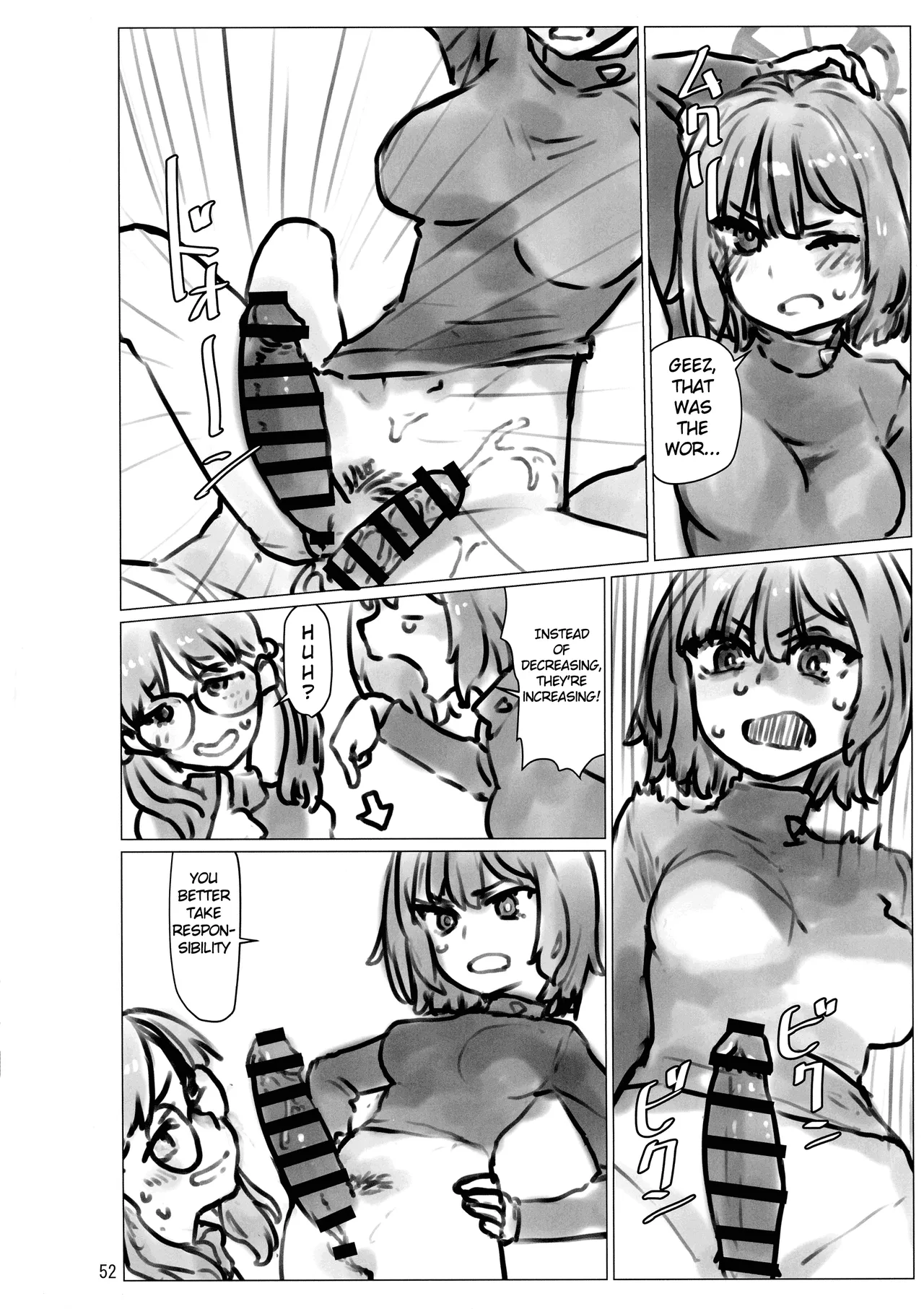 BuruAka Futanari Goudou page 52 featuring koharu shimoe blue archive parody - nakadashi big penis hentai manga - read online free