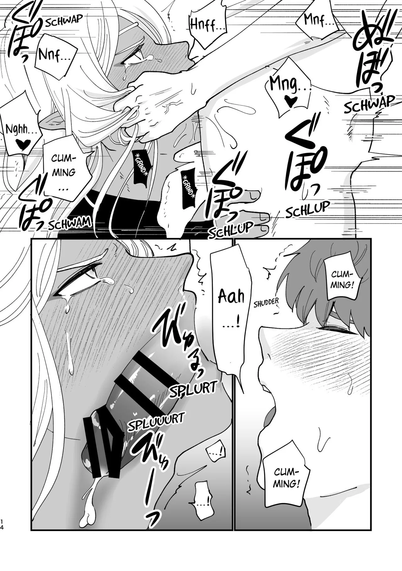 Hatsujou Elf to Dekiai Ecchi | Loving Sex With a Horny Elf. page 13 original parody - nakadashi very long hair hentai manga - read online free