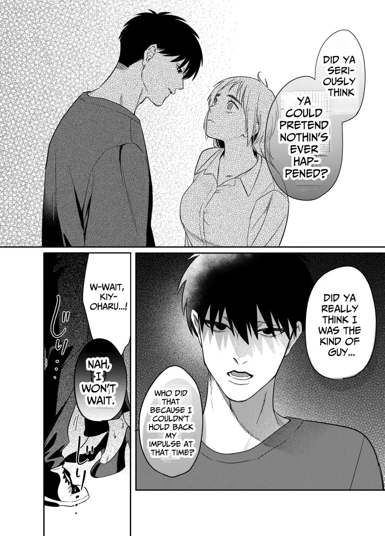 [Kuzu Taaalk (Mukimukikaki)] Kii-chan Choukyou Nikki ~Toshishita Kansai-ben Danshi wa AroThir OL o Guzzuguzu ni Ijimetai~ | Kii's Training Records ~A lady in her thirties trained by a guy with a kansai accent~ [English] [Nameless] page 33 original parody - sole female sole male hentai manga - read online free