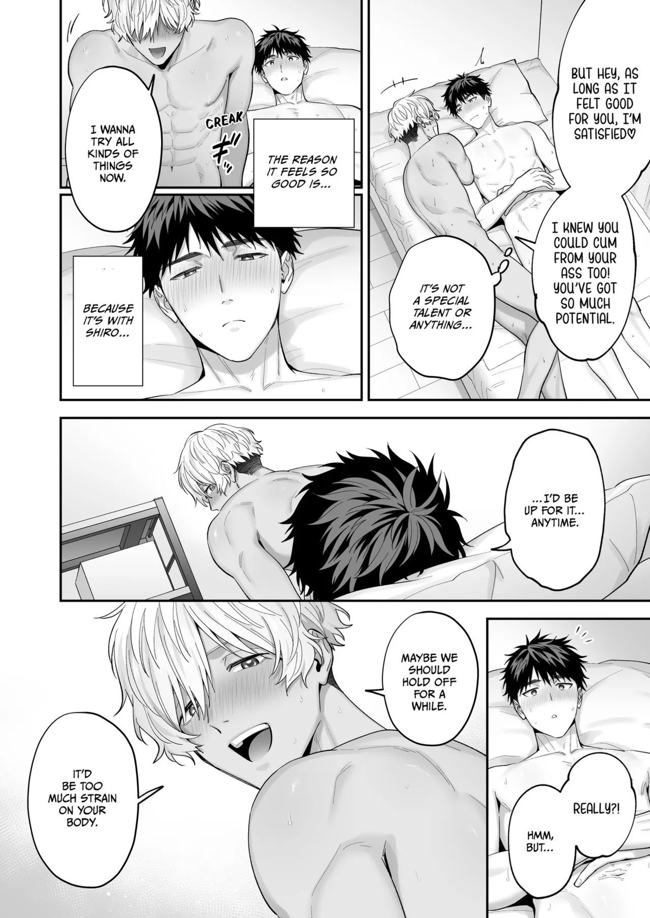 Tachi mo Dekiru Shiro-kun ni Oshiri Kaihatsu Sareru Hanashi | Shiro Can Top, Too! My Anal Training Story page 76 original parody - story arc prostate massage hentai manga - read online free