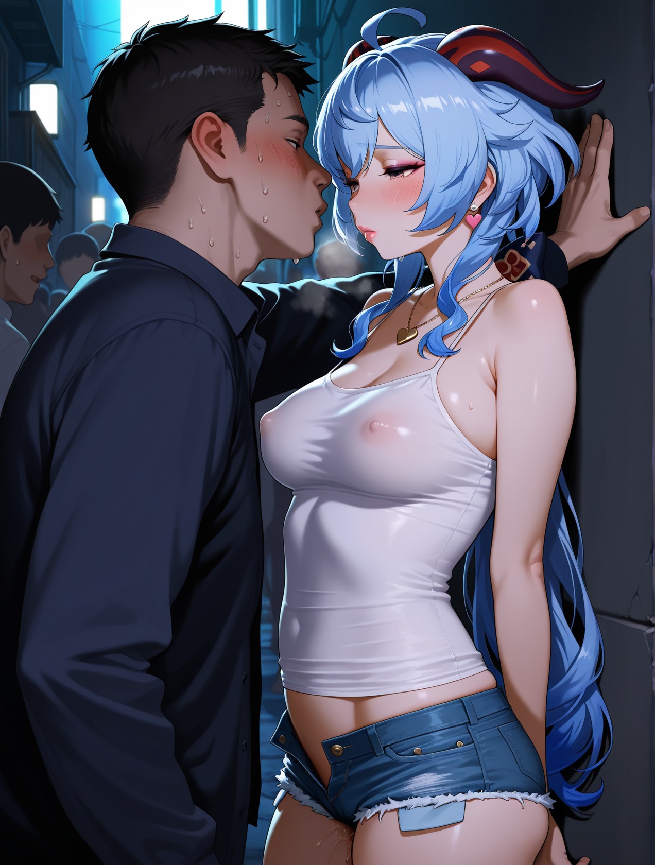 ganyu STREETWALKER 立ちんぼ page 26 featuring ganyu genshin impact parody - big penis very long hair hentai manga - read online free