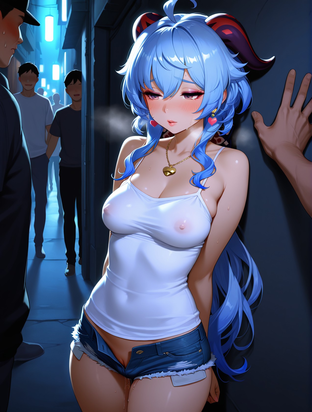 ganyu STREETWALKER 立ちんぼ page 34 featuring ganyu genshin impact parody - big penis very long hair hentai manga - read online free