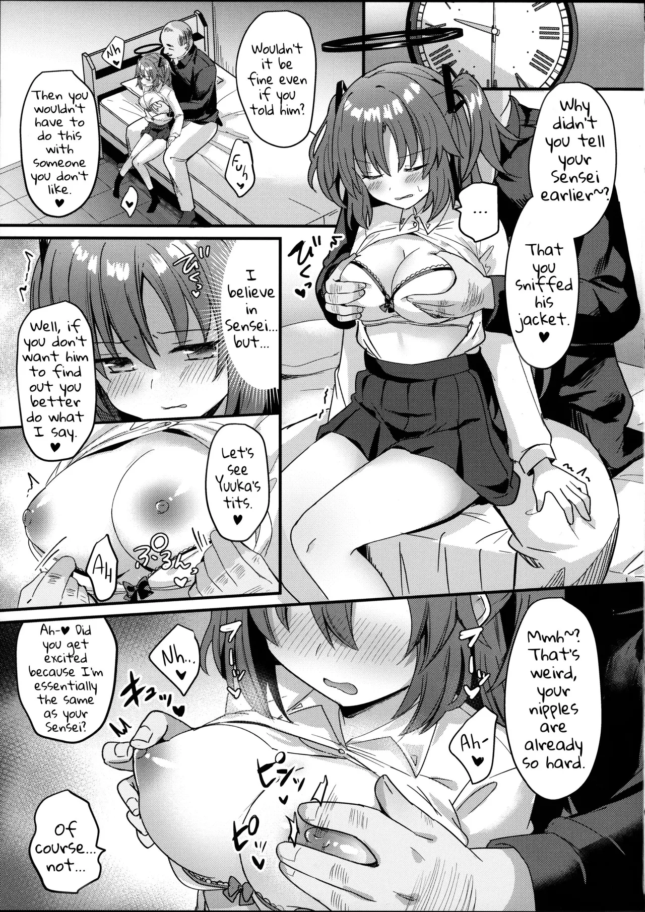 ENG-Chiune_Kimodebu Sugite Kivotos o Horoboshita Sensei ga Bessekaisen no Yuuka o NTR Ryoujoku suru Hon page 12 featuring yuuka hayase blue archive parody - rough translation netorare hentai manga - read online free