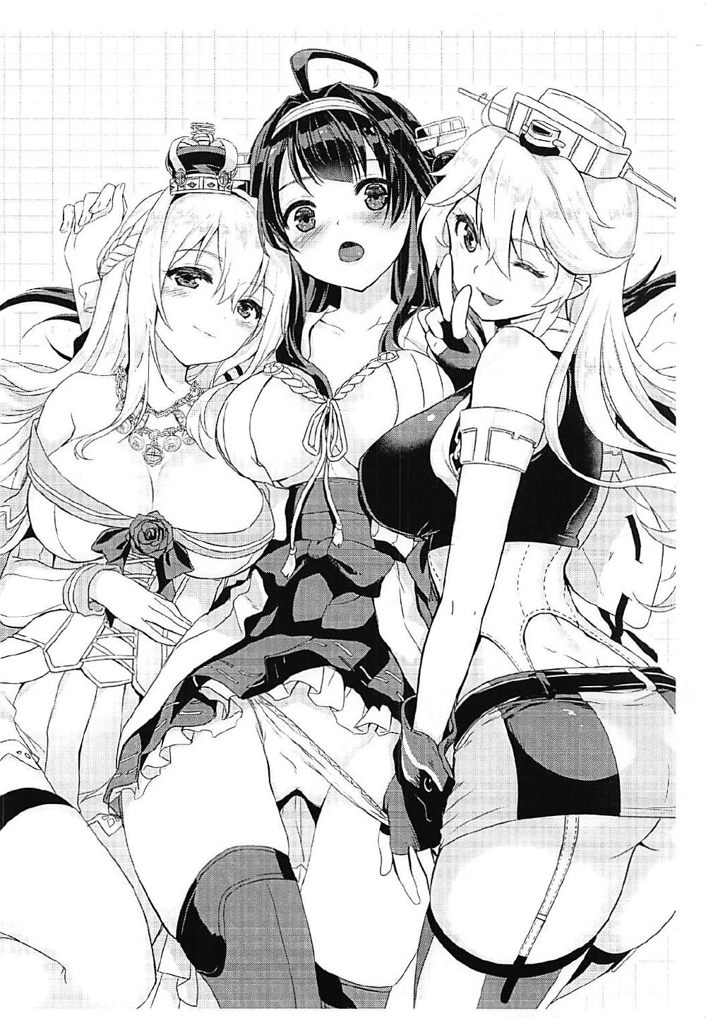 Sakurasaku Yoru, Sake ni Yotta Toki | A Drunken Night Under Blooming Cherry Blossoms page 25 featuring teitoku kantai collection parody - group facesitting hentai manga - read online free