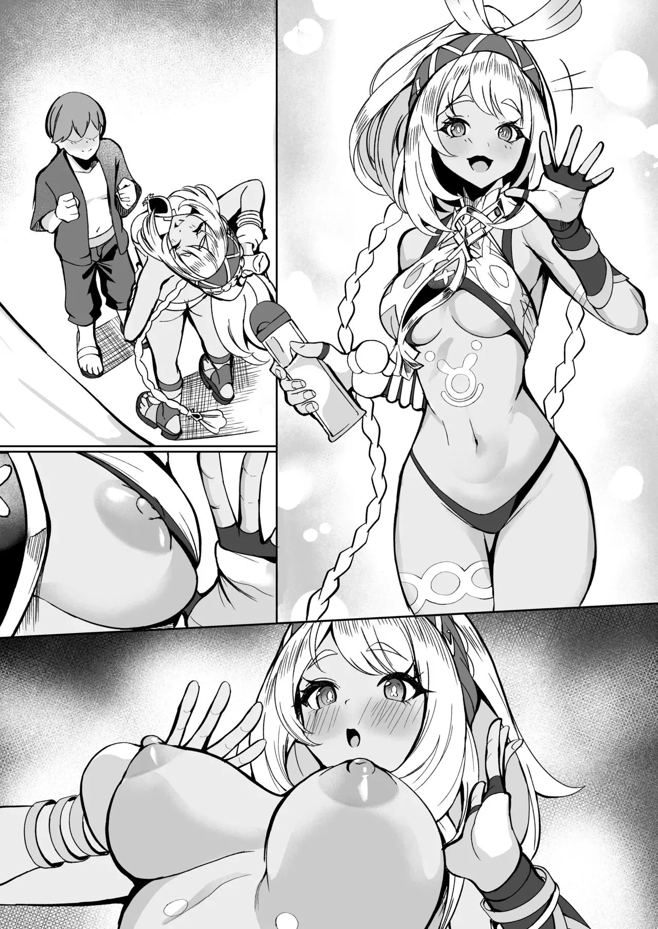 Ryuusen no Shuu ni wa Fudeoroshi no Bunka ga Arurashii page 9 featuring mualani genshin impact parody - dark skin sole female hentai manga - read online free
