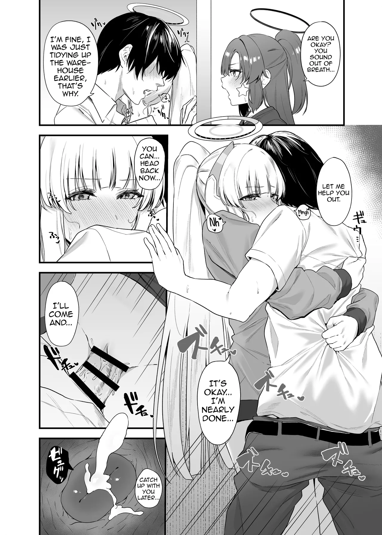 Sensei OJikan Itadakimasu Ne | I'll be taking a moment of your time, Sensei. page 21 featuring noa ushio blue archive parody - handjob sweating hentai manga - read online free