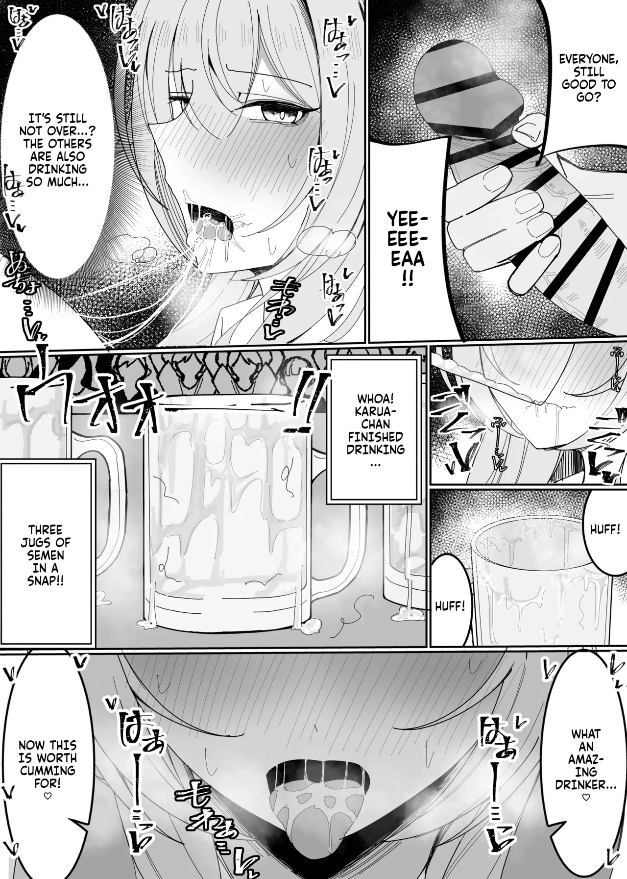 [Fuaku Yuu (Yufuck)] Zamen Oogui Taikai | The Cum-Binge-Eating Championship [English] [Fallen Games] page 13 original parody - schoolgirl uniform inflation hentai manga - read online free