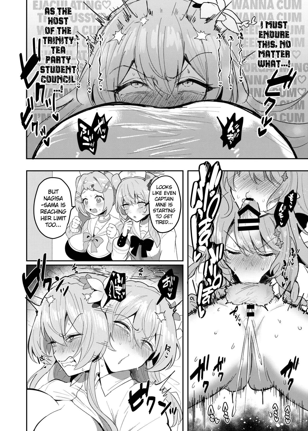 Futanari Tea Party Dosukebe Tougijou Nagisa VS Sisterhood + Kyuugo Kishidan page 19 featuring seia yurizono blue archive parody - paizuri big breasts hentai manga - read online free