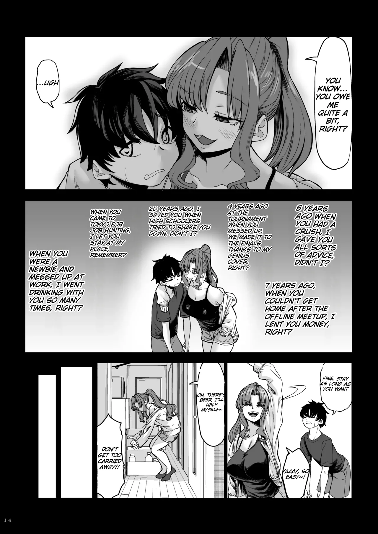 Shinchou 211 cm no Jirai-kei Joshi ni Nerawarete mou Nigerarenai 2 page 13 original parody - kissing big breasts hentai manga - read online free