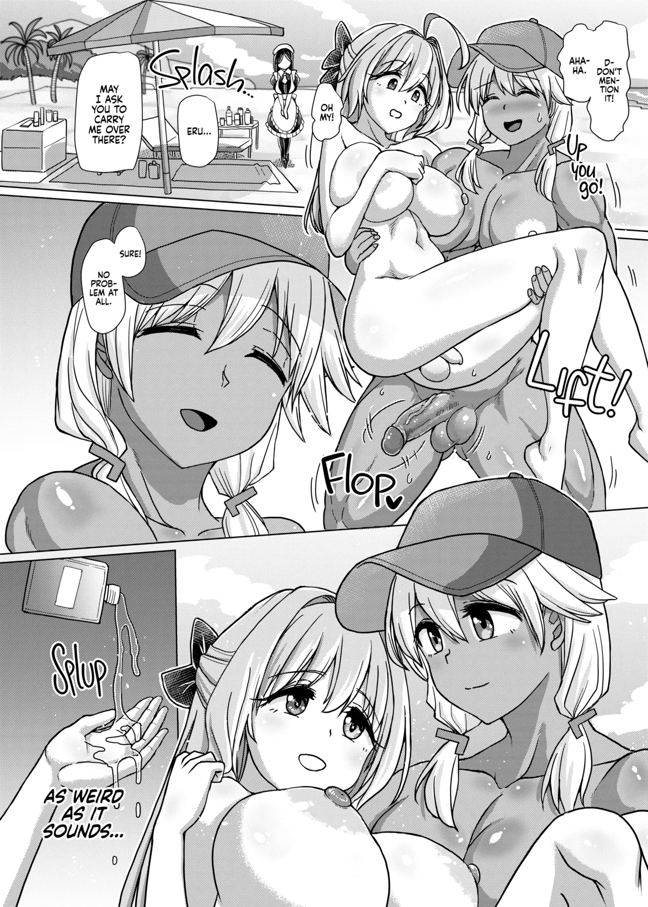 Futanari Beach Police no Oshigoto | Working at the Futanari Beach Police 3 page 9 original parody - uncensored big breasts hentai manga - read online free