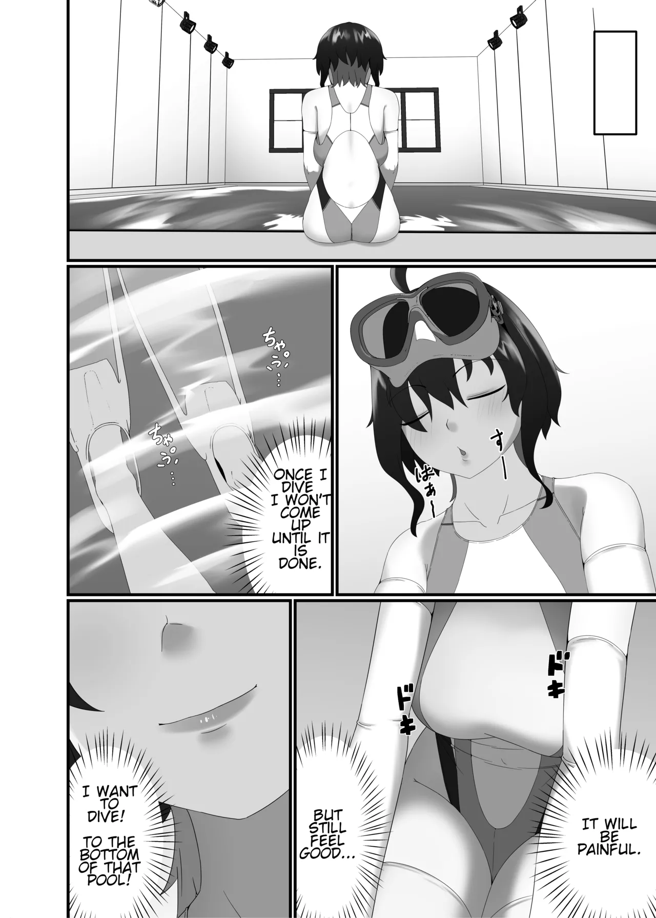 Kairaku wa Minasoko made | Pleasure reaches the bottom of the pool page 34 original parody - gloves swimsuit hentai manga - read online free