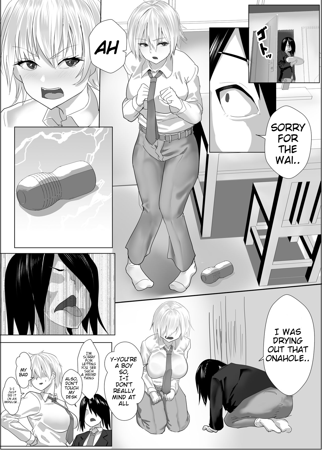 [Tetsukabuto Nuranura (Yuri Kowashi)] Narcissist na Ouji-sama-kei Joshi wa, Toilet Gaman Dekizu | The Narcissistic Female Prince Couldn't Hold It In [English] page 9 original parody - sole male big breasts hentai manga - read online free