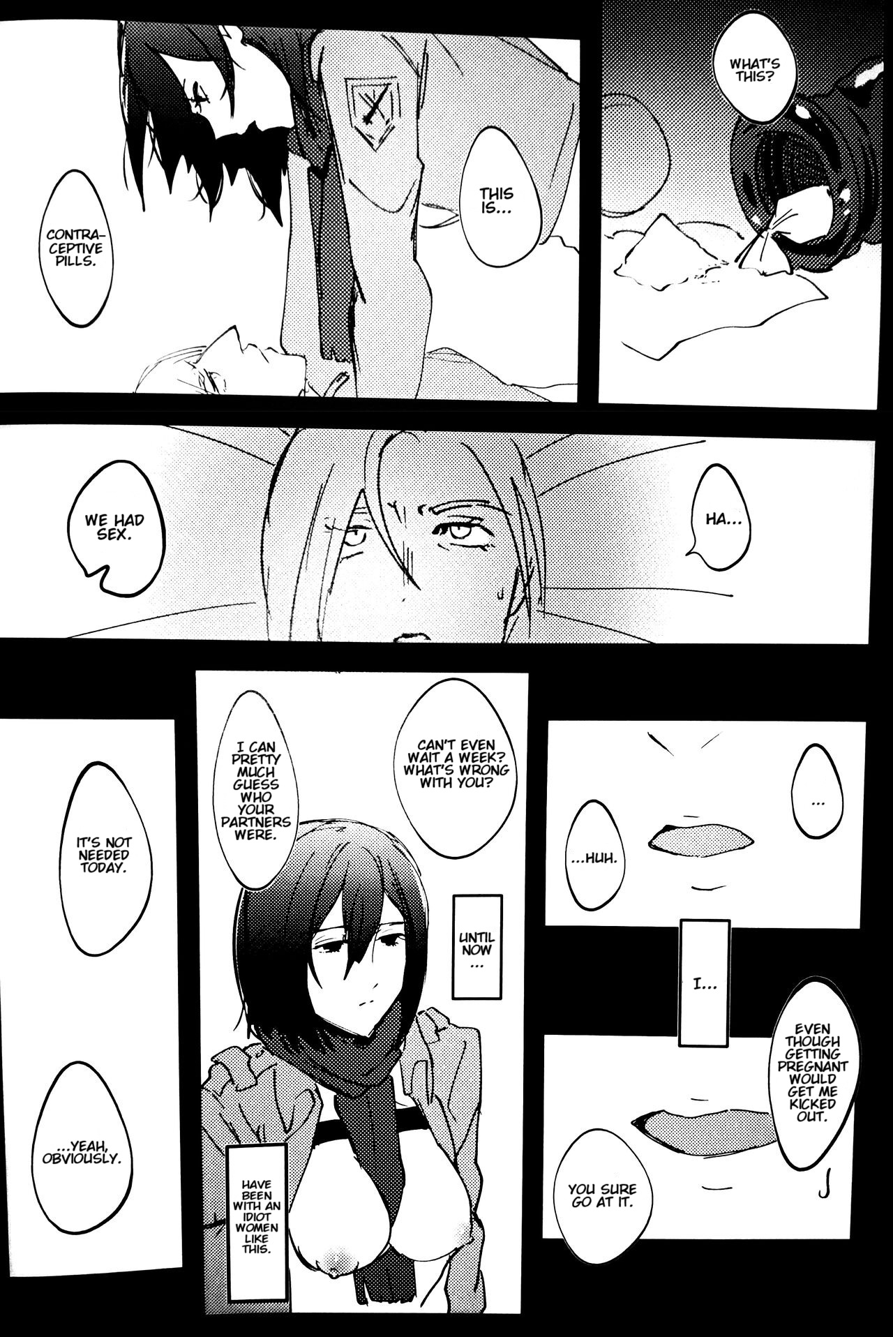 Gukou page 11 featuring mikasa ackerman shingeki no kyojin parody - rough translation yuri hentai manga - read online free