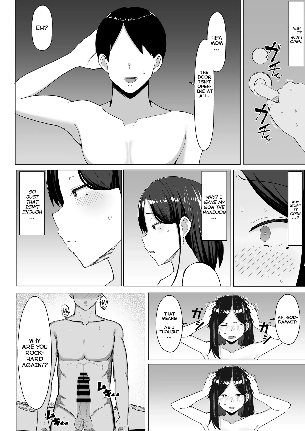 [Mustard Teikoku (Europia)] Kaa-chan to Sex Shinai to Derarenai Heya ~Kuchiurusai Haha to Hankouki no Ore~ | A Room I Can't Leave Without Having Incestuous Sex With My Mom: My Nagging Mother and Rebellious Me [English] [PPanGames] page 23 original parody - milf sweating hentai manga - read online free
