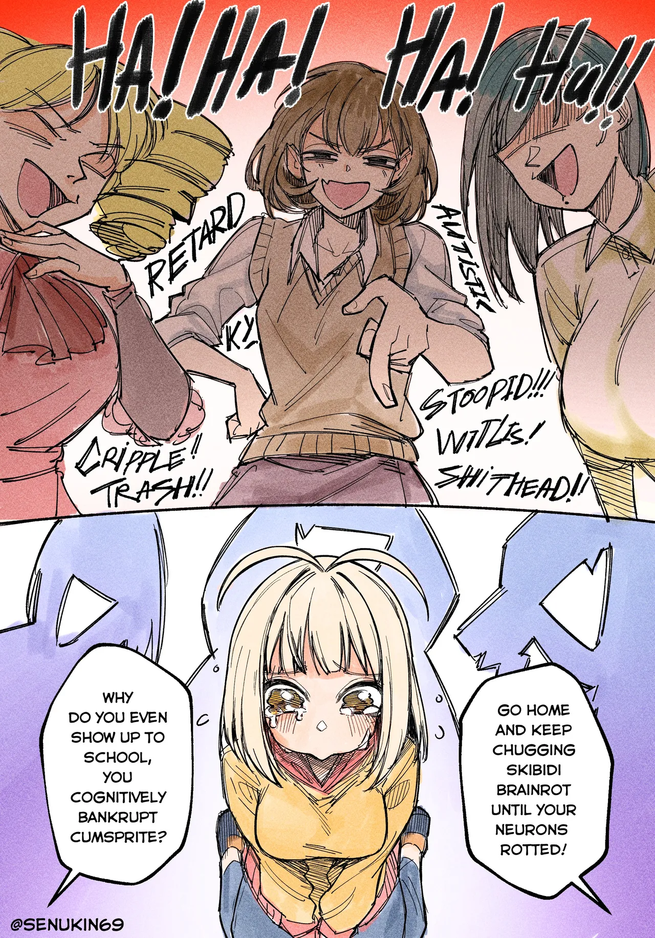 Brainrot Girlfriend page 72 original parody - big breasts hotpants hentai manga - read online free