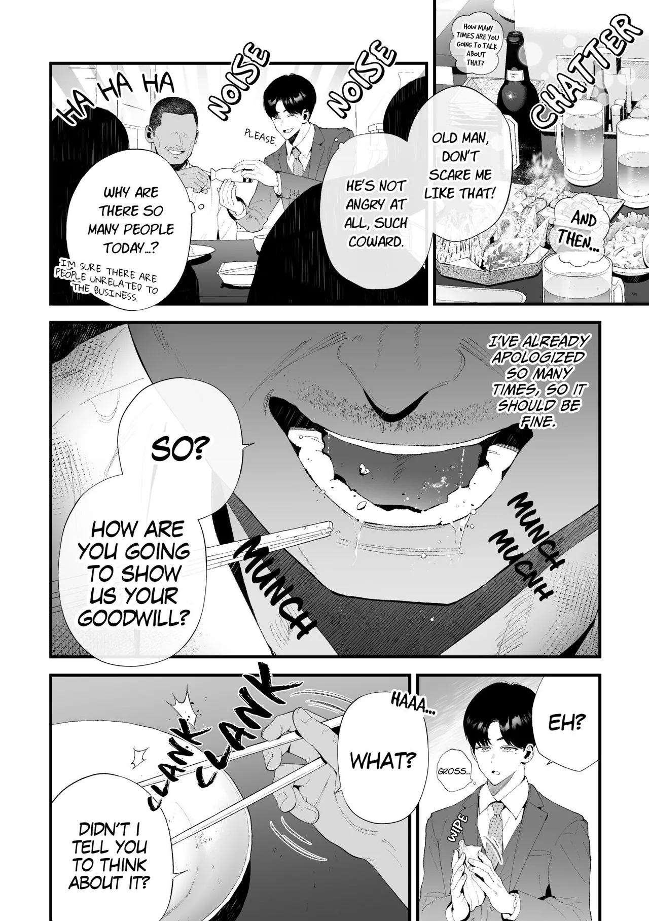 Kuzu na Elite Shinnyuu Shain-kun Kyousei Chinpo Marudashi Enkaigei de Buzama Ochi | The Unsightly Nude Performance of an Elite Employee page 14 original parody - beauty mark mosaic censorship hentai manga - read online free